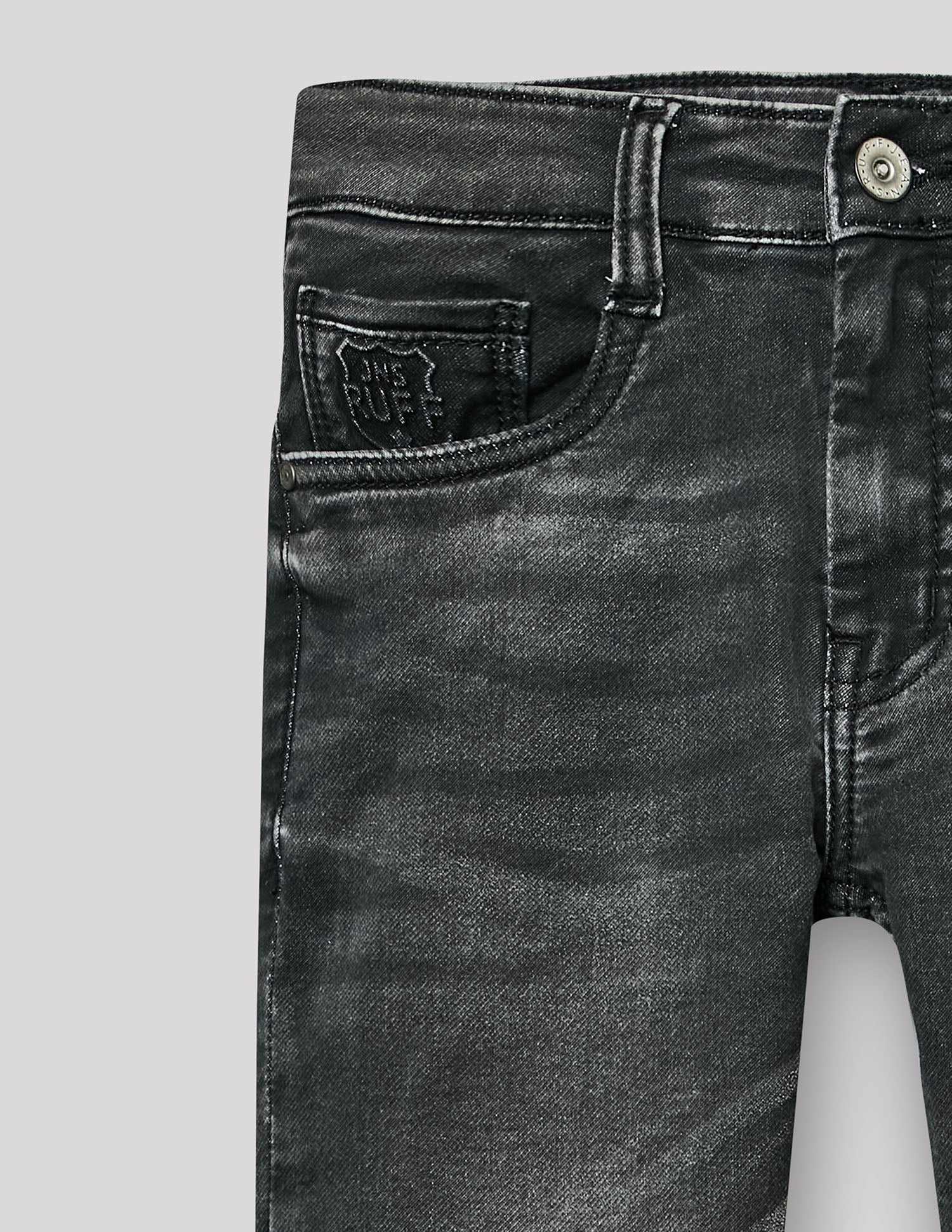 Boys Black Stretch Denim Regular Fit Jeans