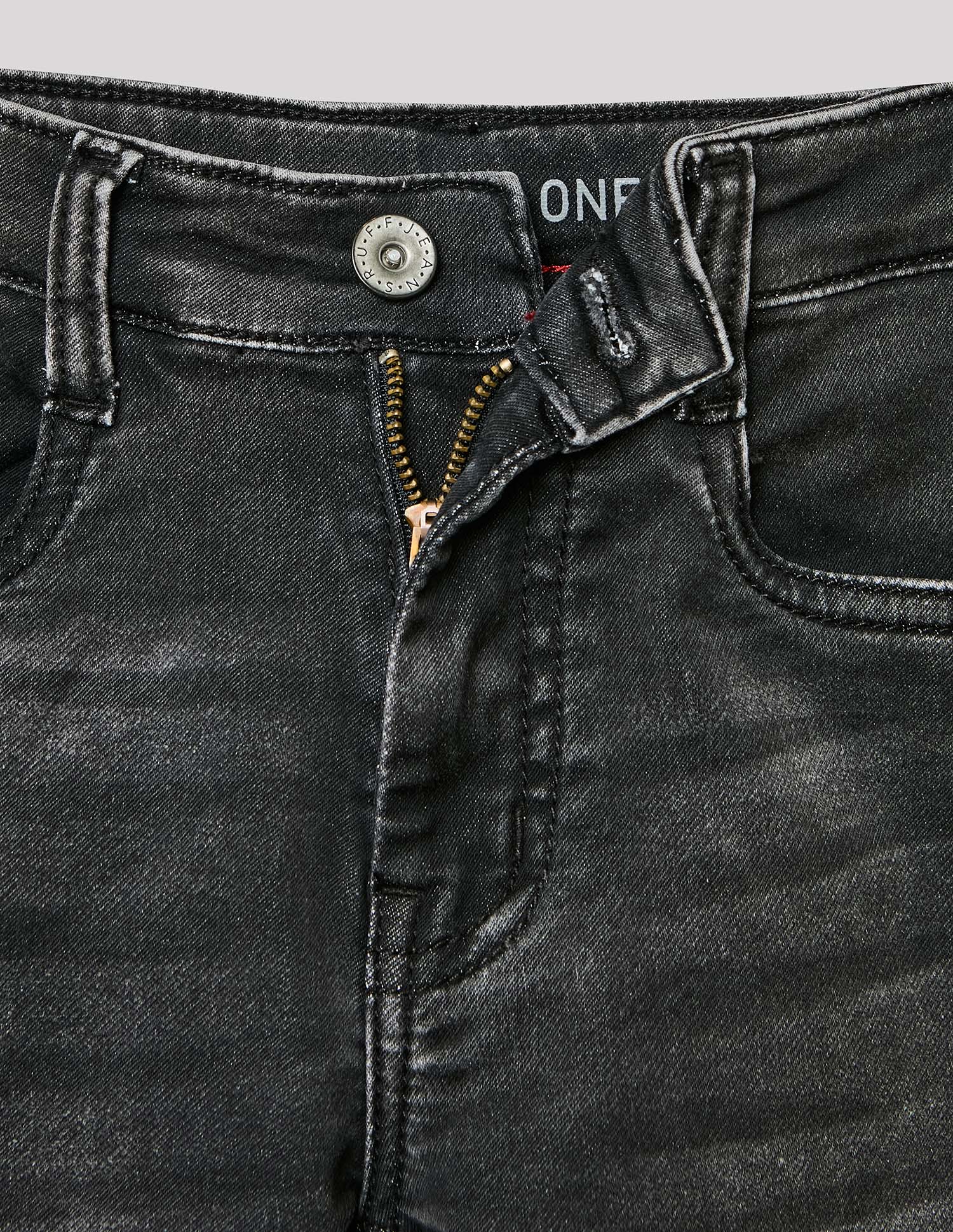 Boys Black Stretch Denim Regular Fit Jeans