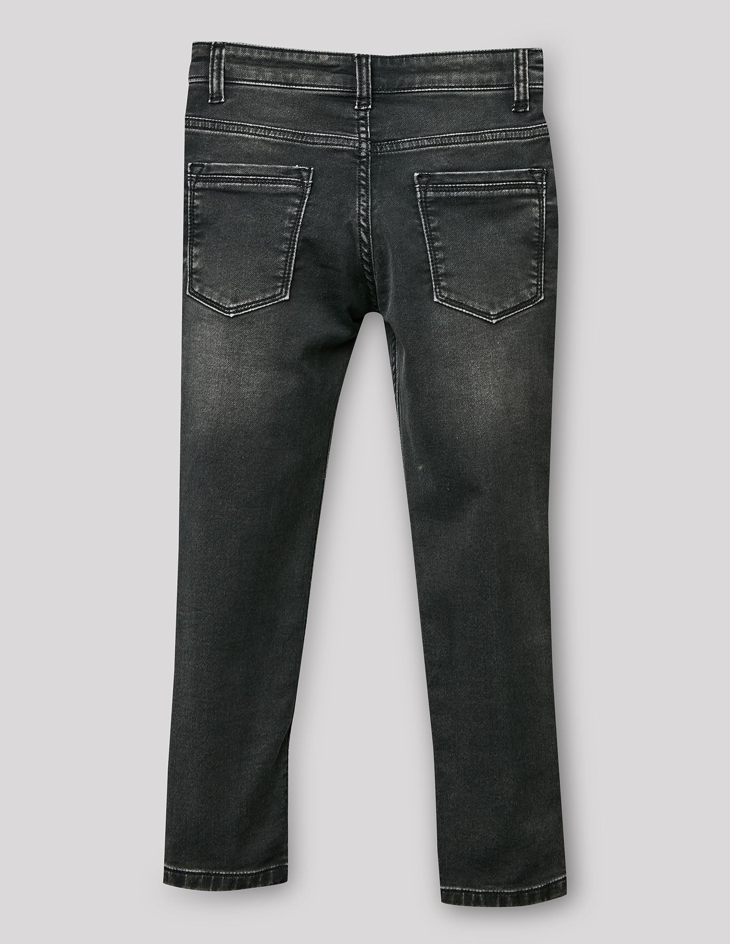 Boys Black Stretch Denim Regular Fit Jeans