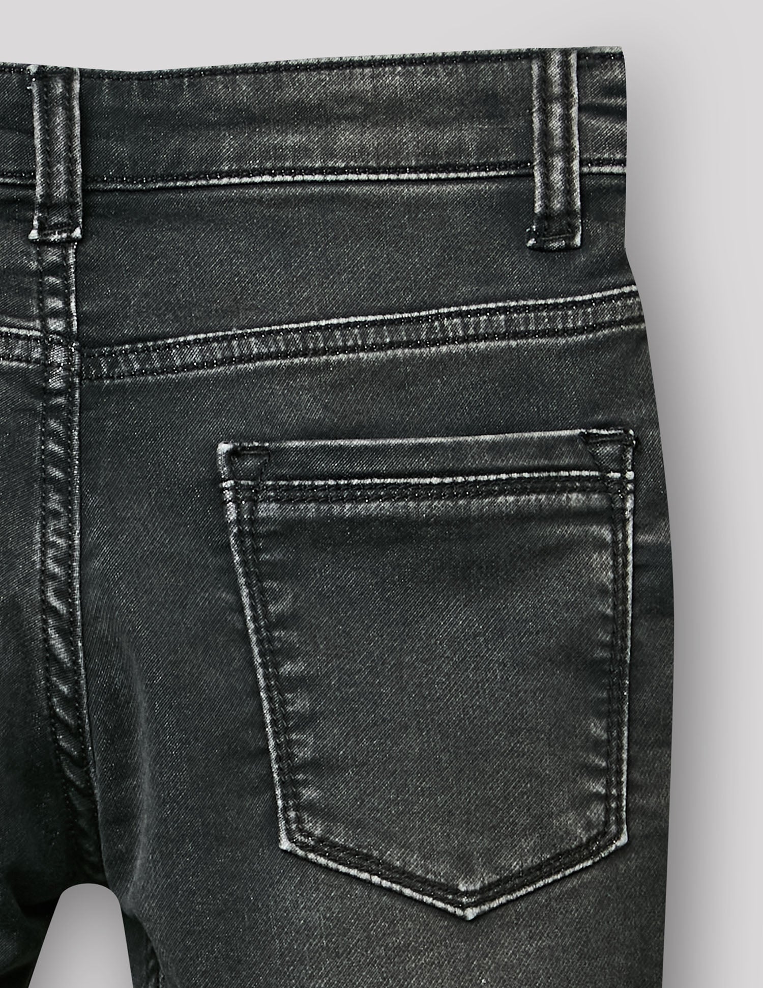 Boys Black Stretch Denim Regular Fit Jeans