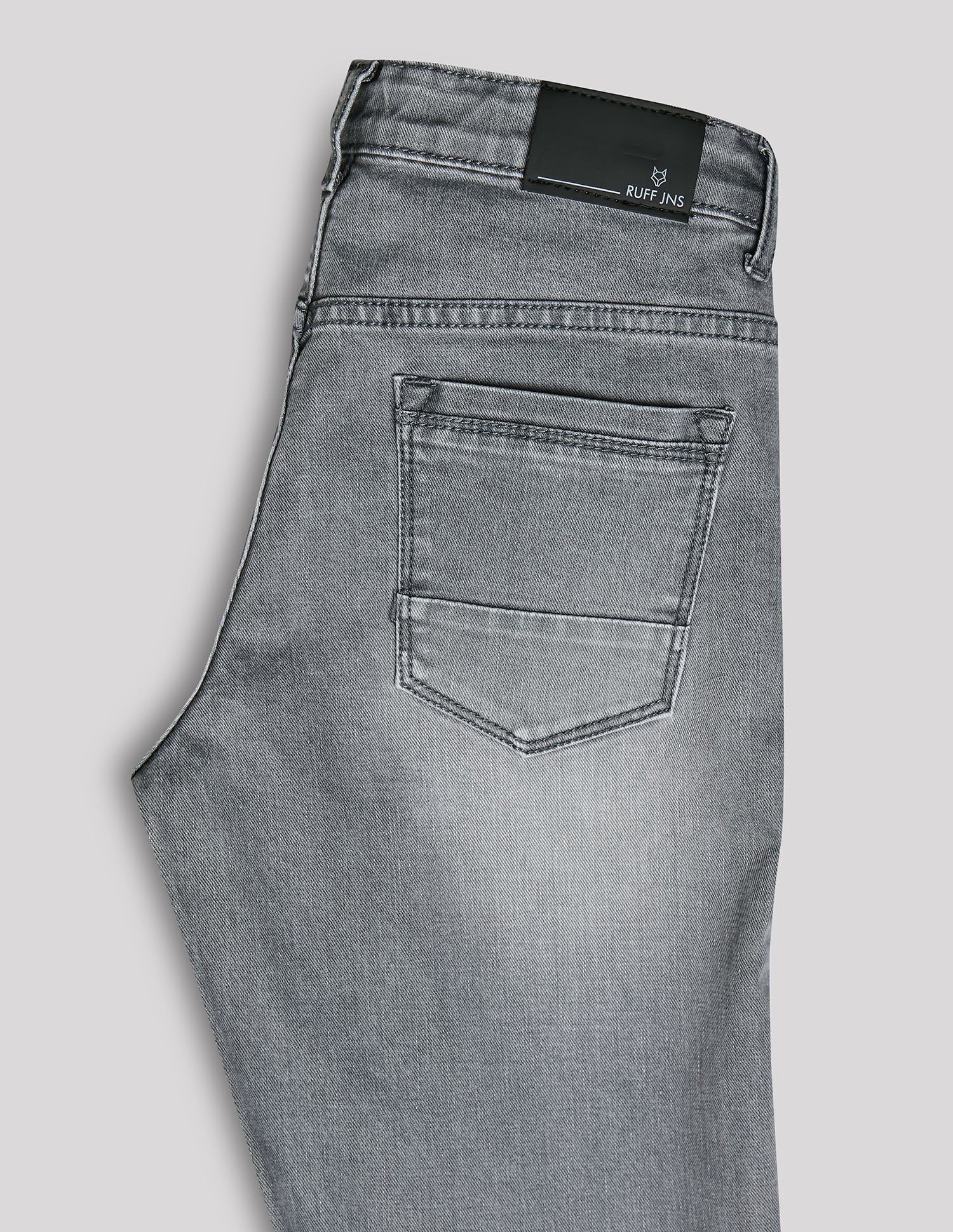 Boys Grey Stretch Straight Fit Jeans