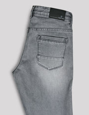 Boys Grey Stretch Straight Fit Jeans