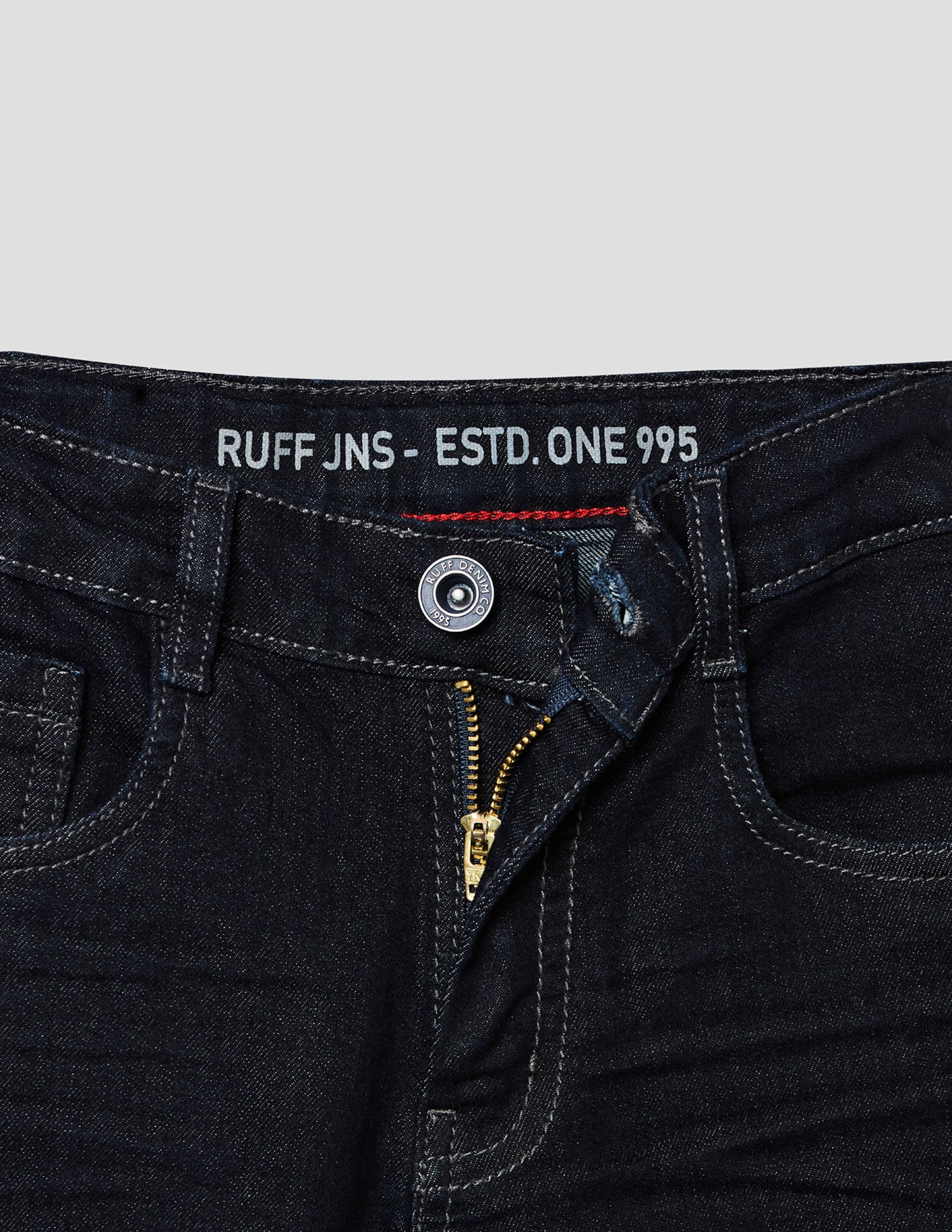 Boys Raw Denim Straight Fit Stretch Jeans