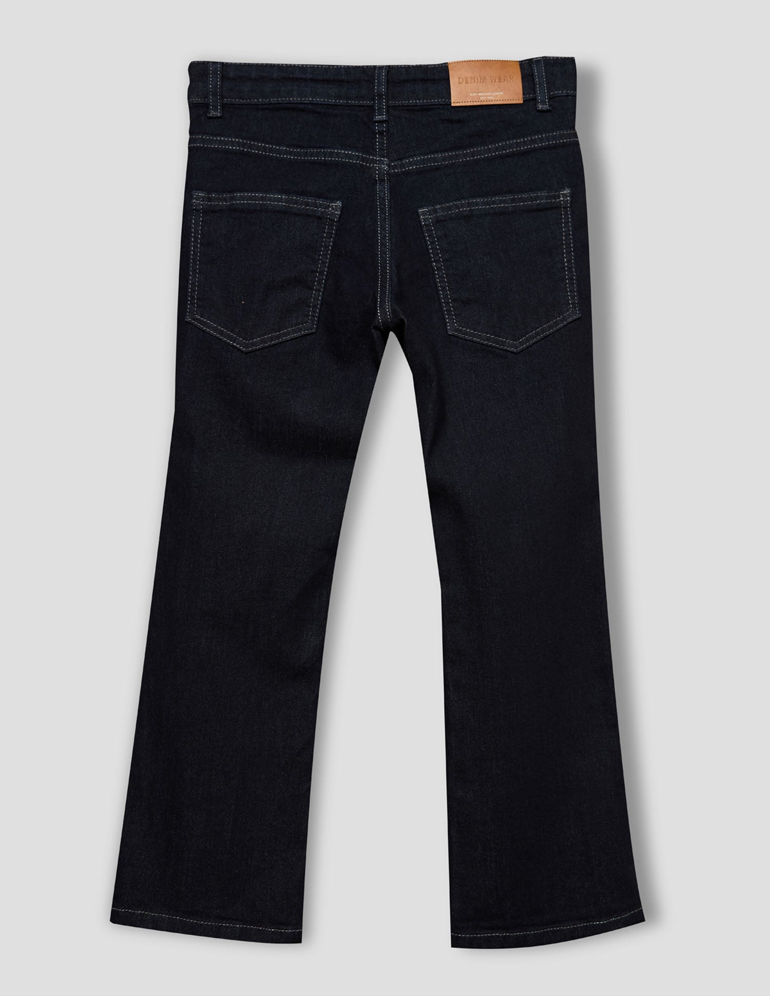 Boys Raw Denim Straight Fit Stretch Jeans
