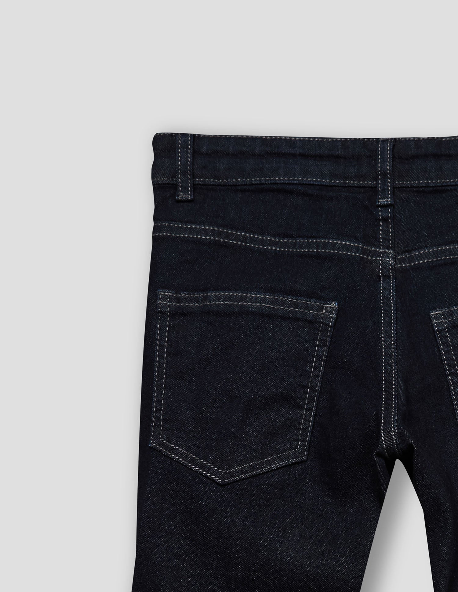Boys Raw Denim Straight Fit Stretch Jeans