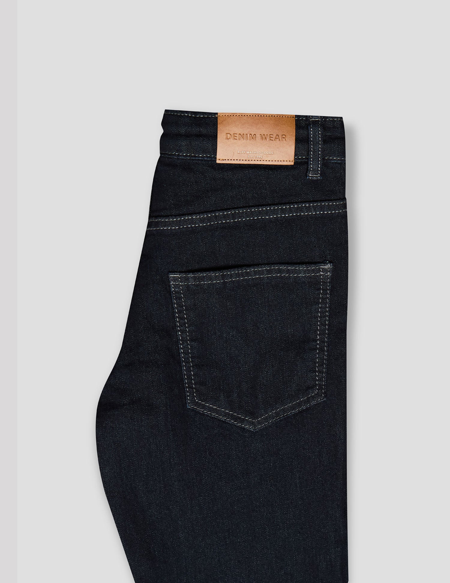 Boys Raw Denim Straight Fit Stretch Jeans