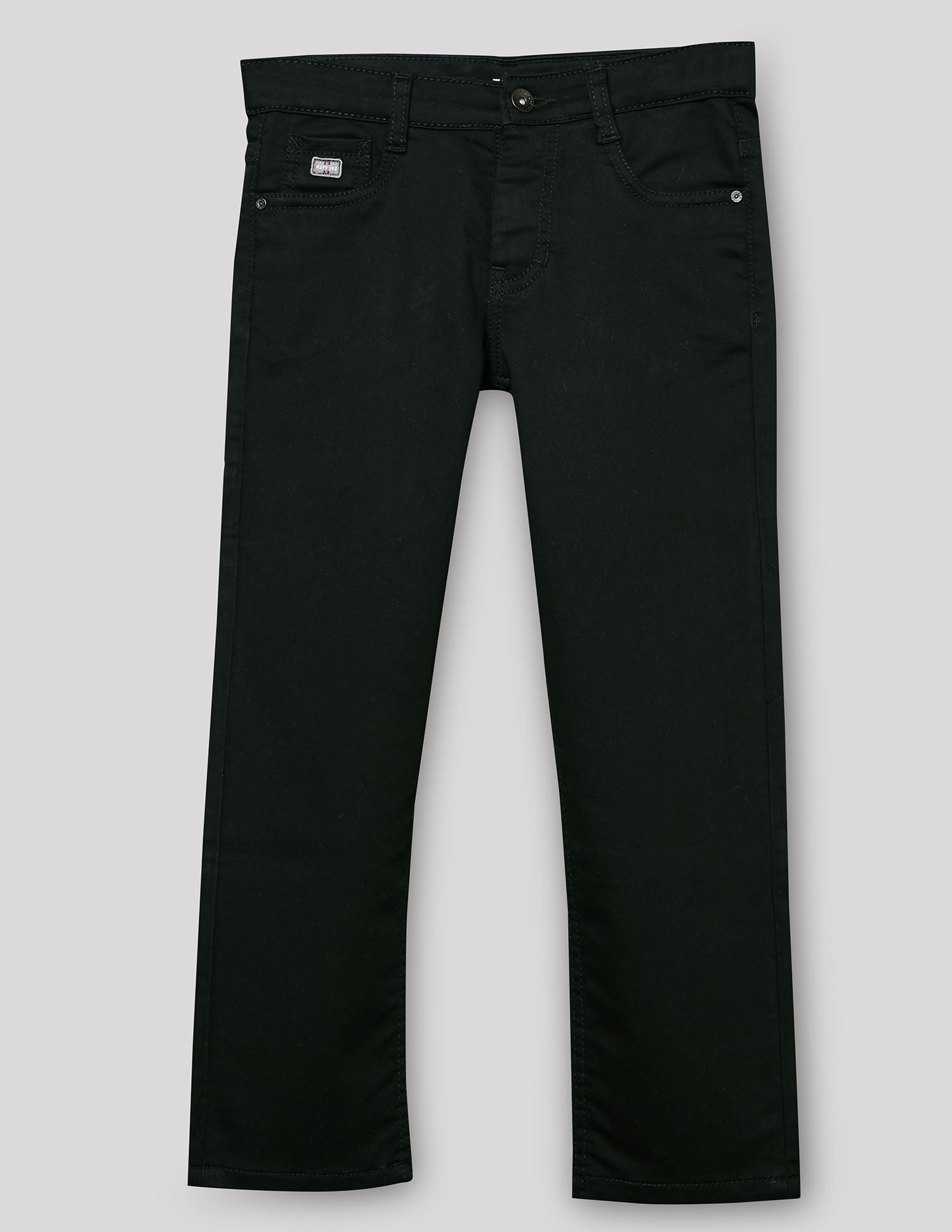 Boys Black Cotton Blend Core Straight Fit Jeans