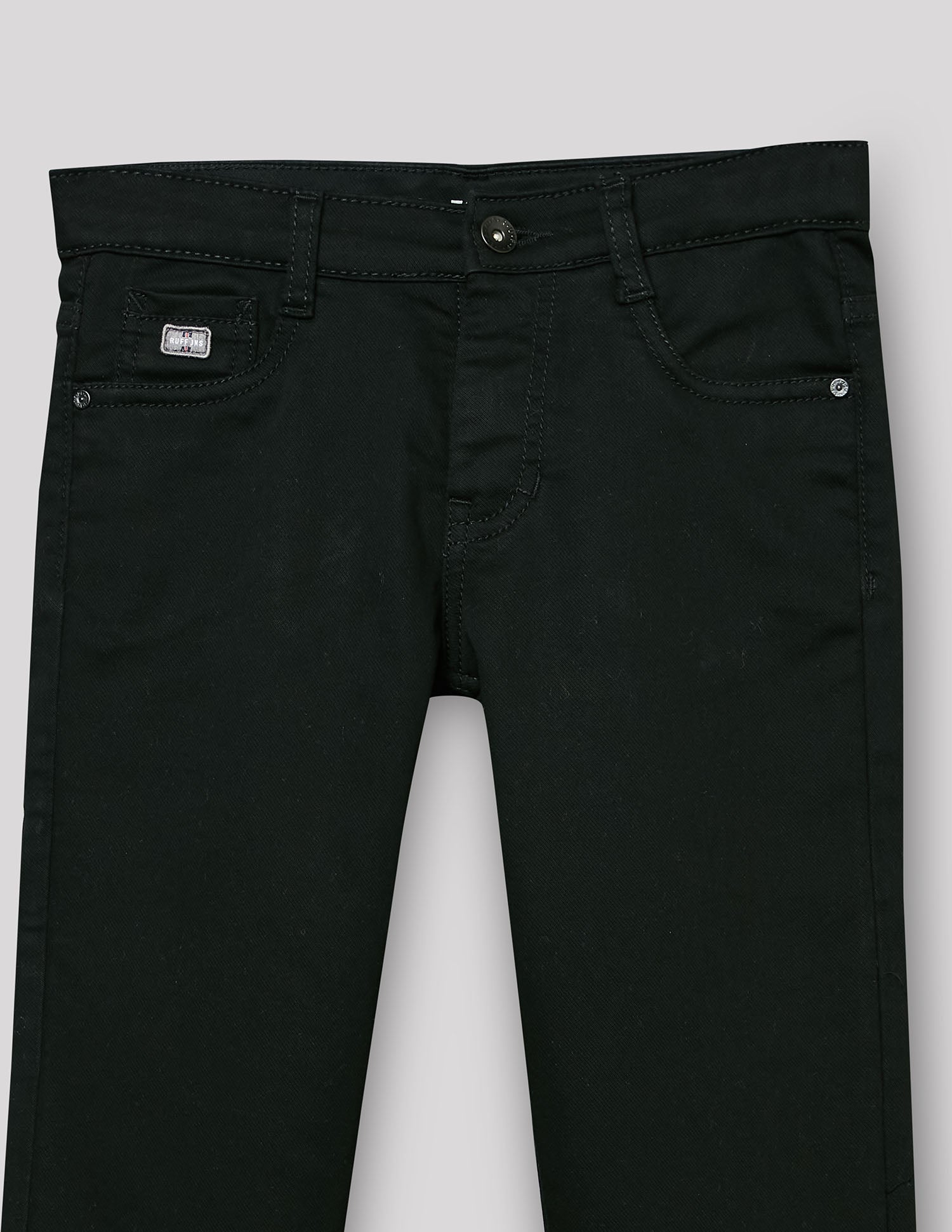 Boys Black Cotton Blend Core Straight Fit Jeans