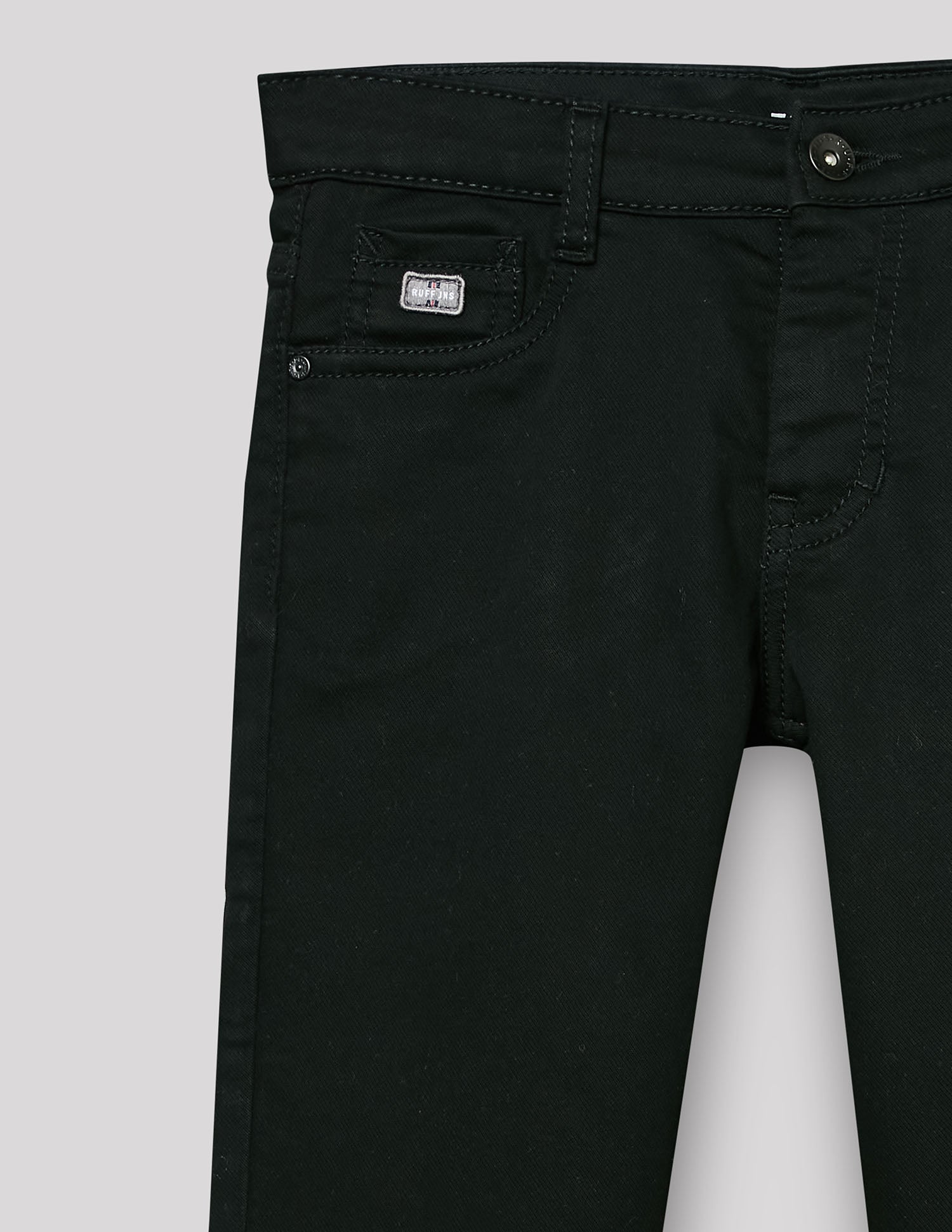 Boys Black Cotton Blend Core Straight Fit Jeans