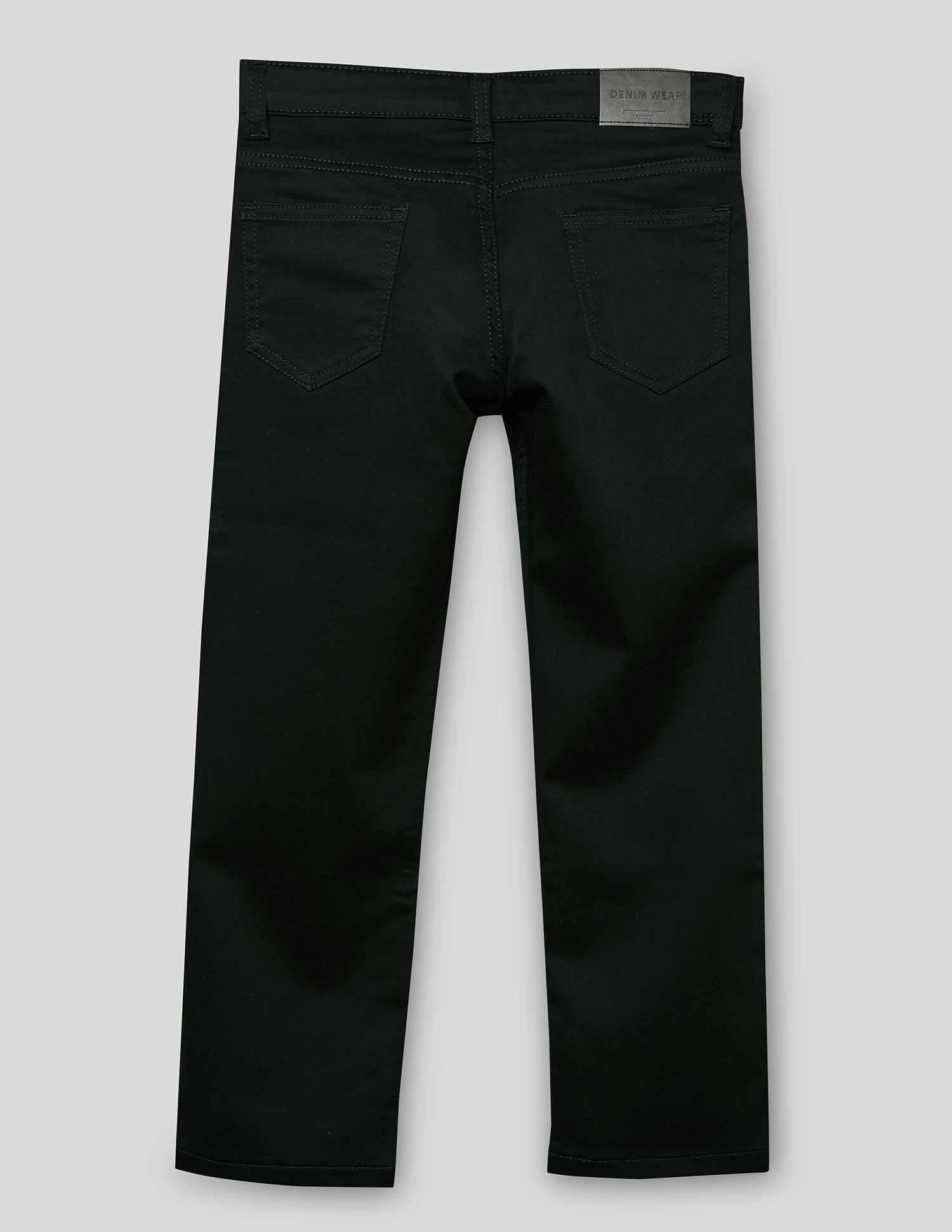 Boys Black Cotton Blend Core Straight Fit Jeans