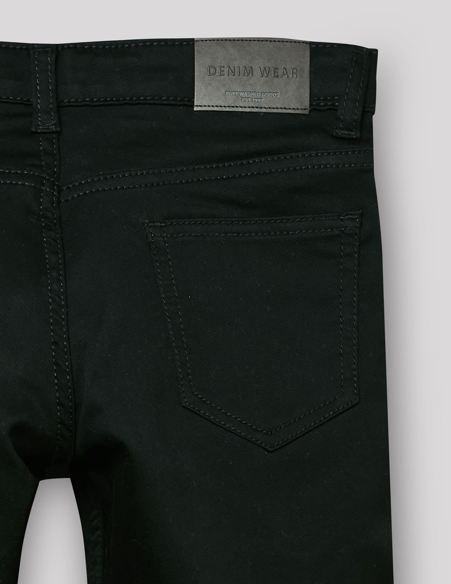 Boys Black Cotton Blend Core Straight Fit Jeans
