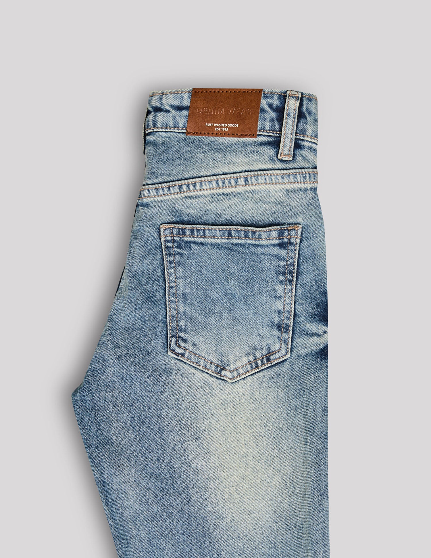Boys Mud Brown Stretch Straight Fit Jeans