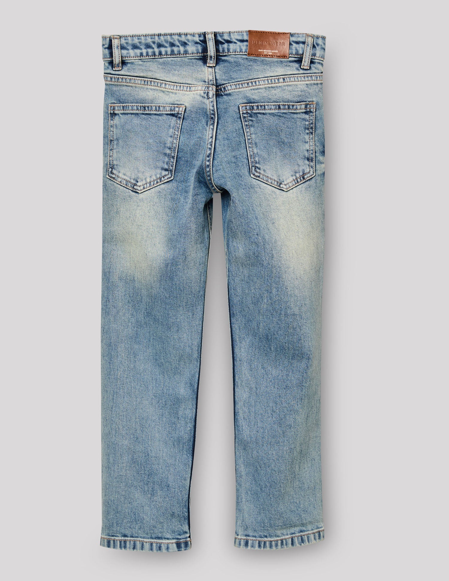 Boys Mud Brown Stretch Straight Fit Jeans