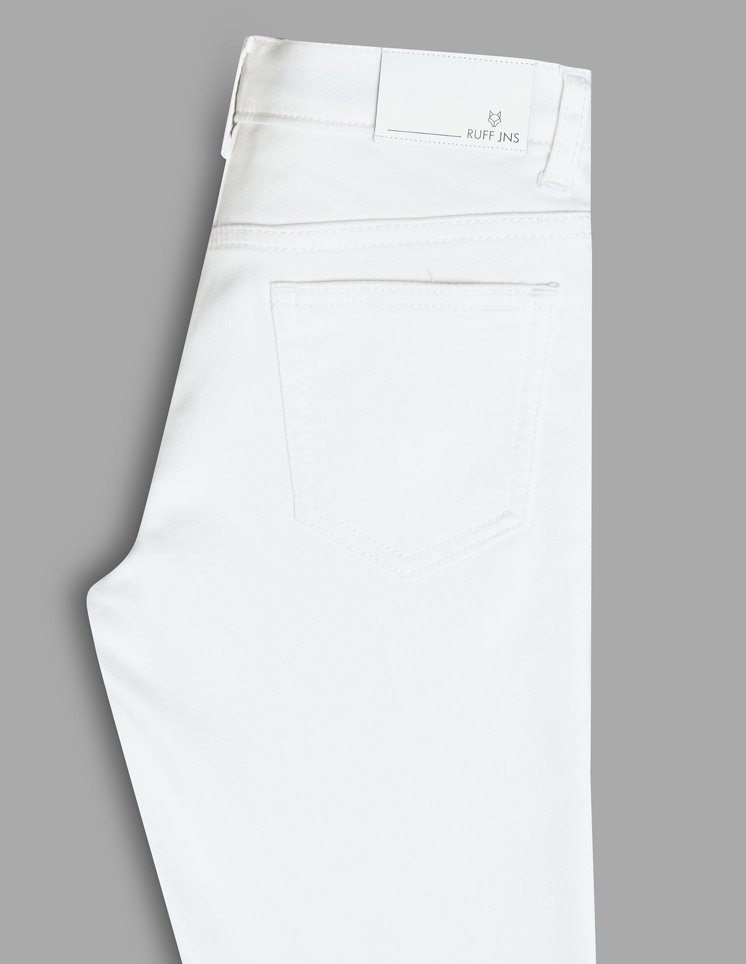 Boys White Stretch Straight Fit Jeans