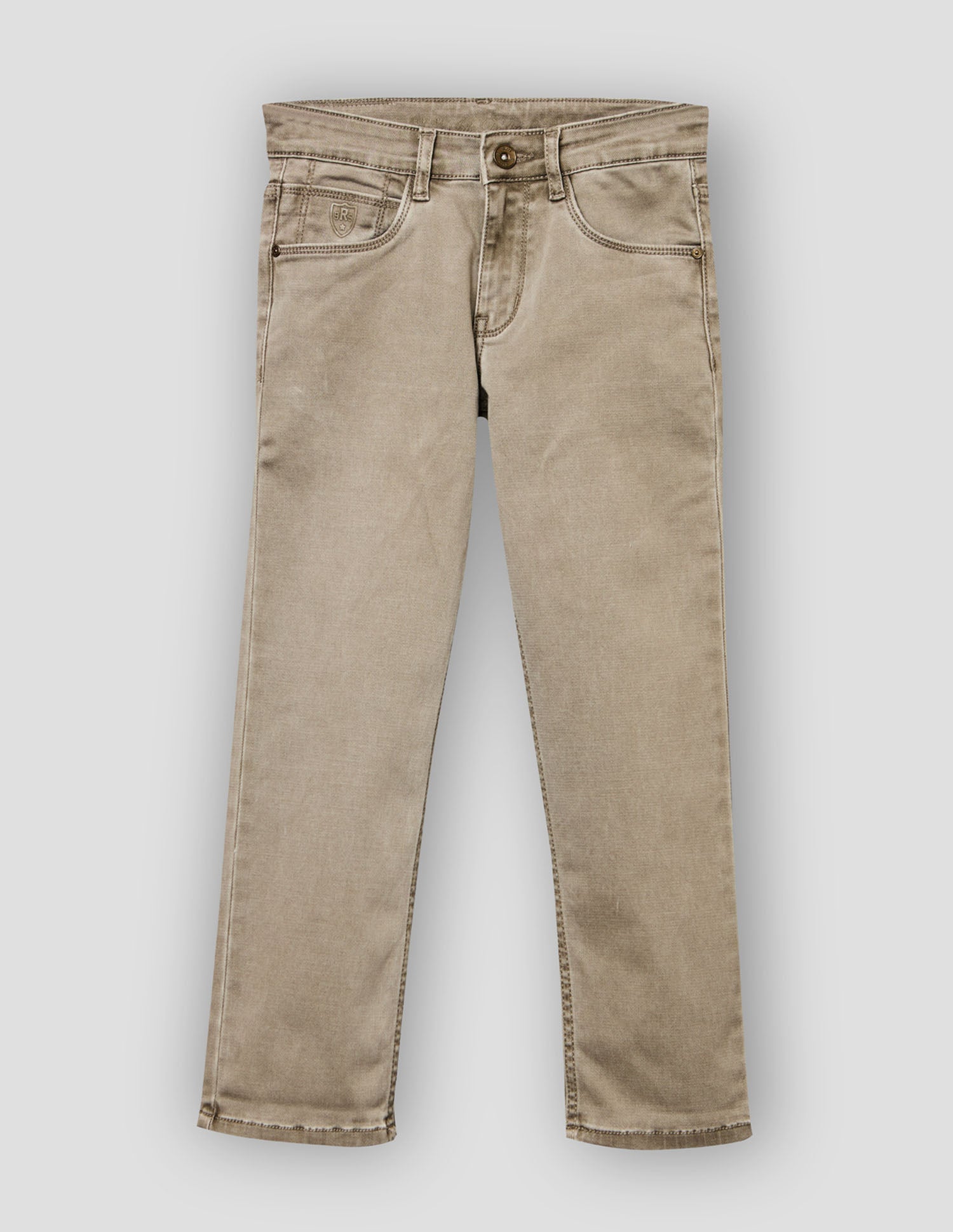 Boys Fawn Stretch Straight Fit Fashion Jeans