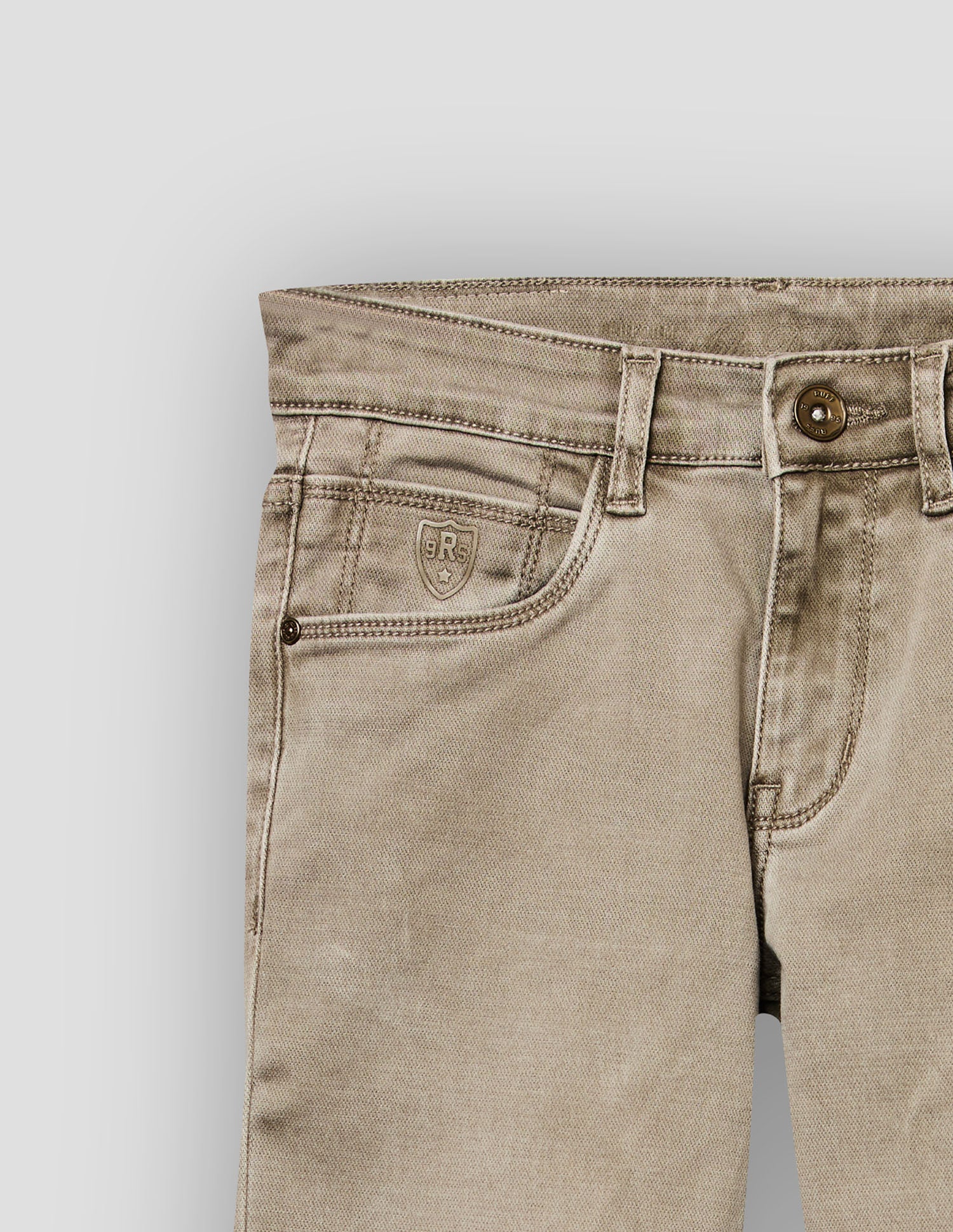 Boys Fawn Stretch Straight Fit Fashion Jeans