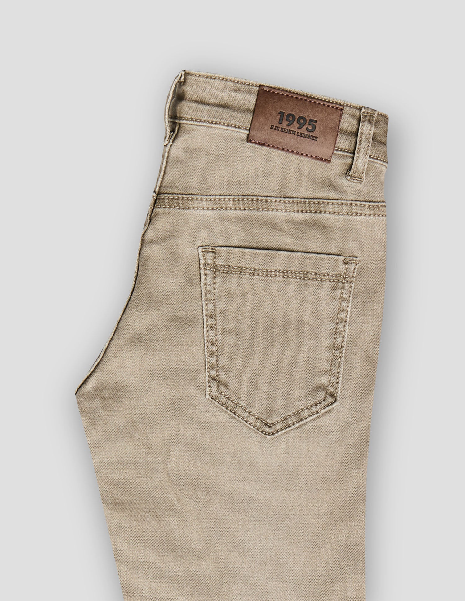 Boys Fawn Stretch Straight Fit Fashion Jeans