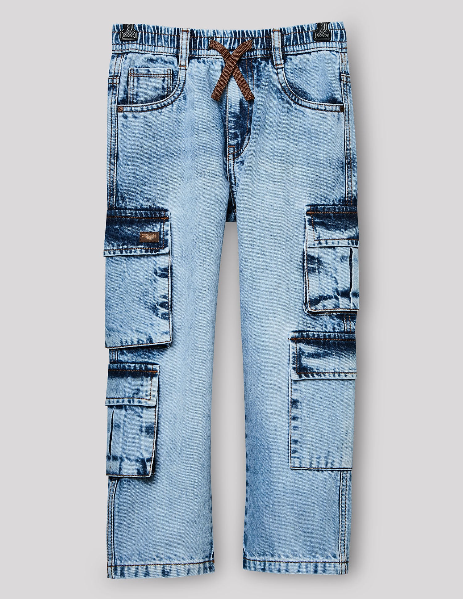 Boys Stone Cotton Baggy Fit Jeans