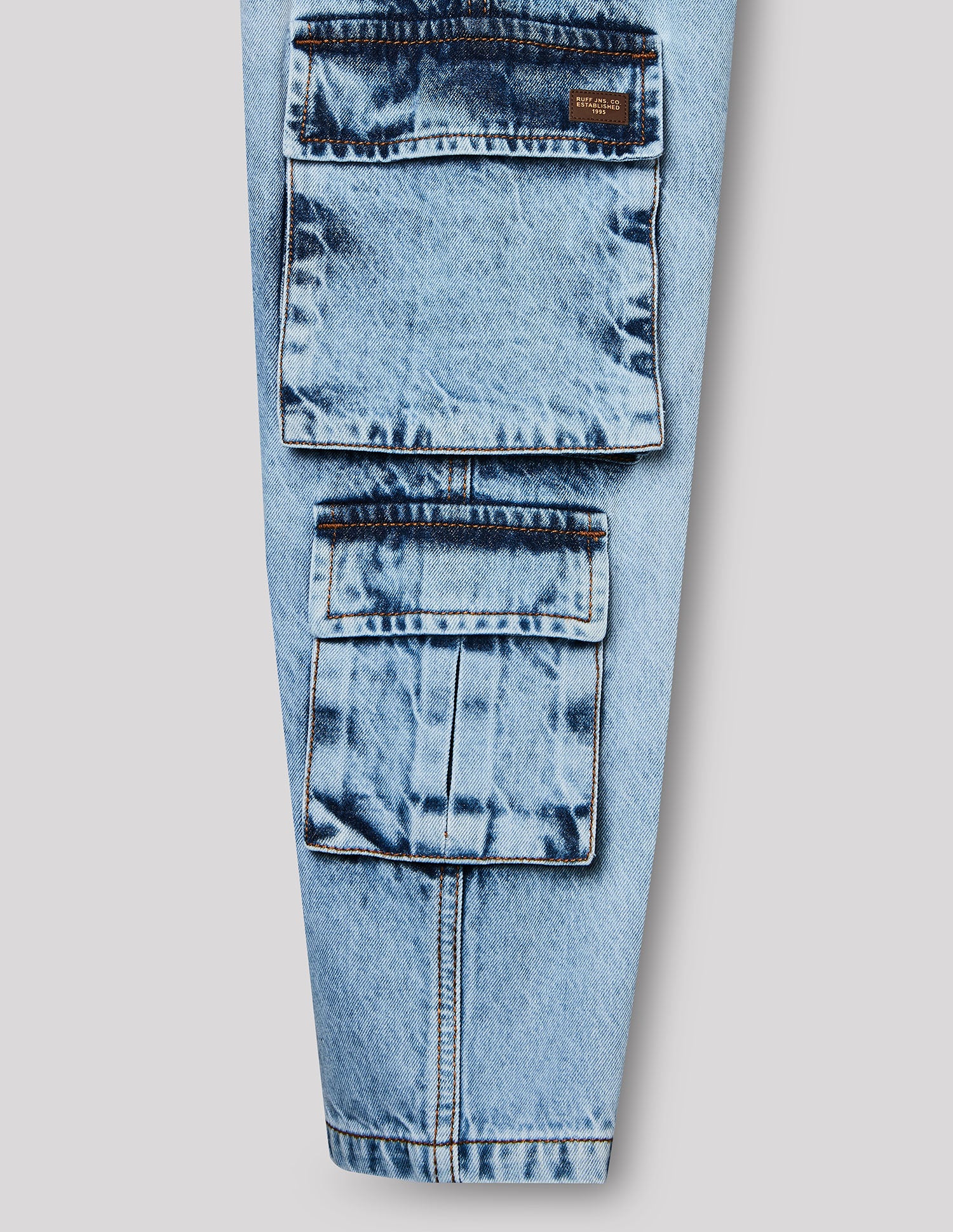 Boys Stone Cotton Baggy Fit Jeans