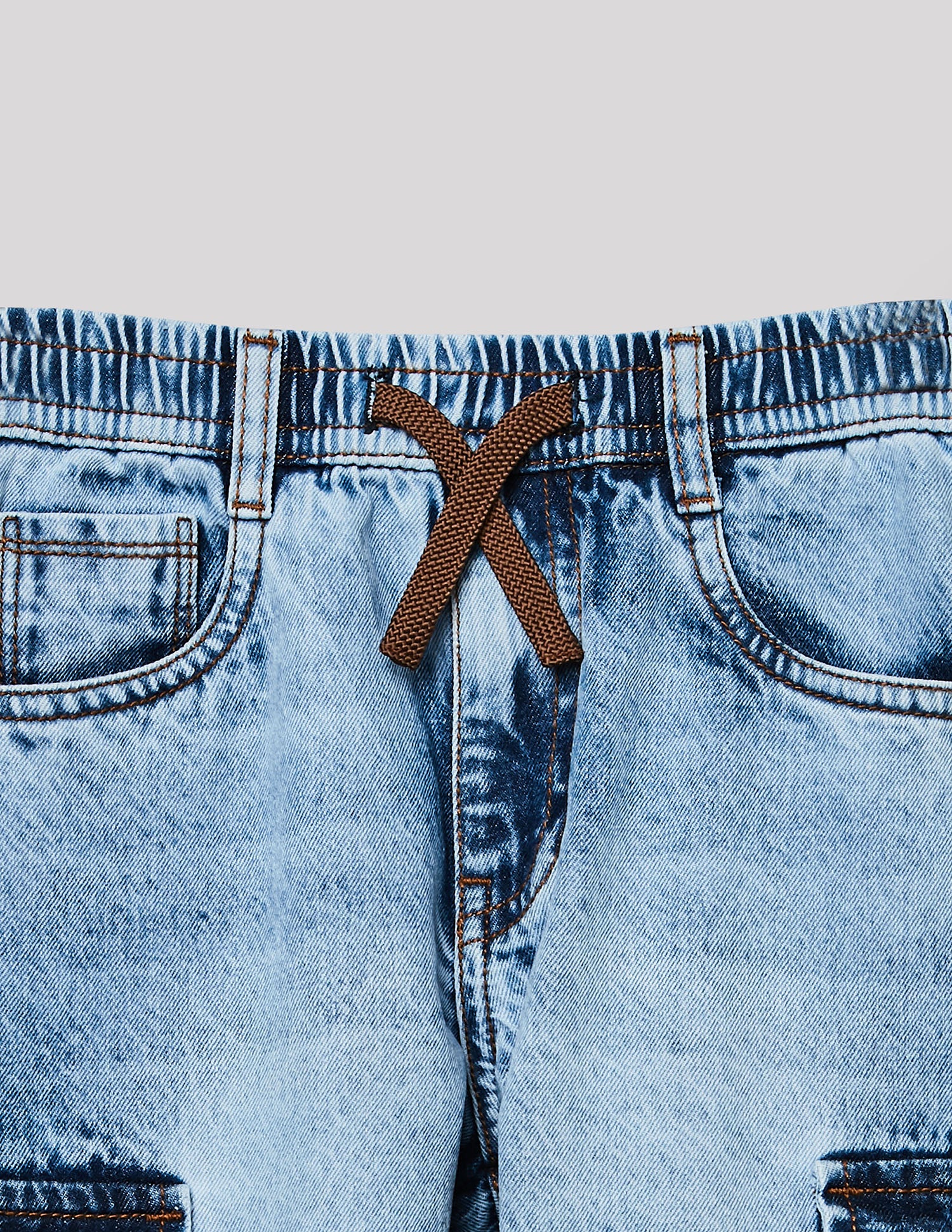 Boys Stone Cotton Baggy Fit Jeans