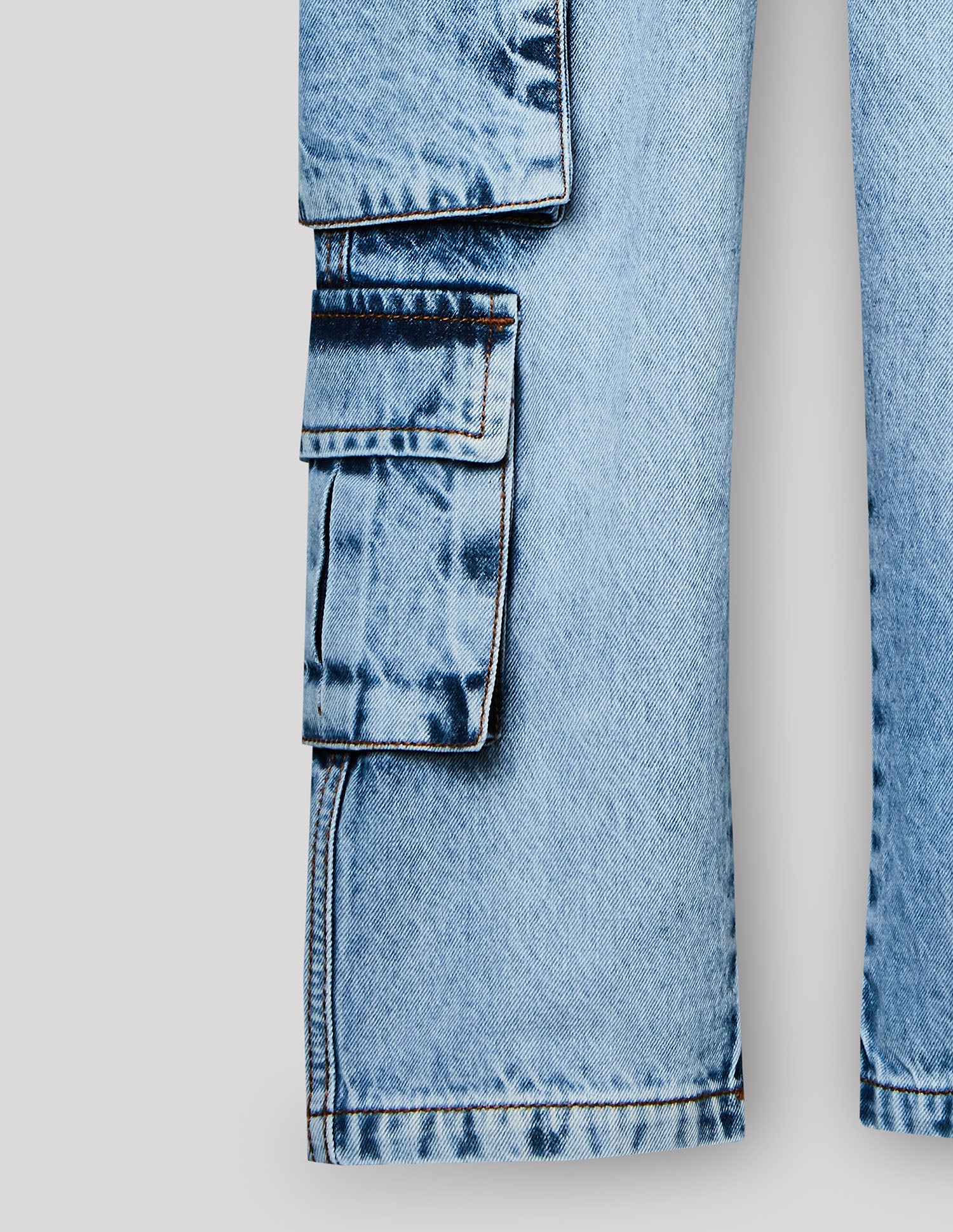 Boys Stone Cotton Baggy Fit Jeans