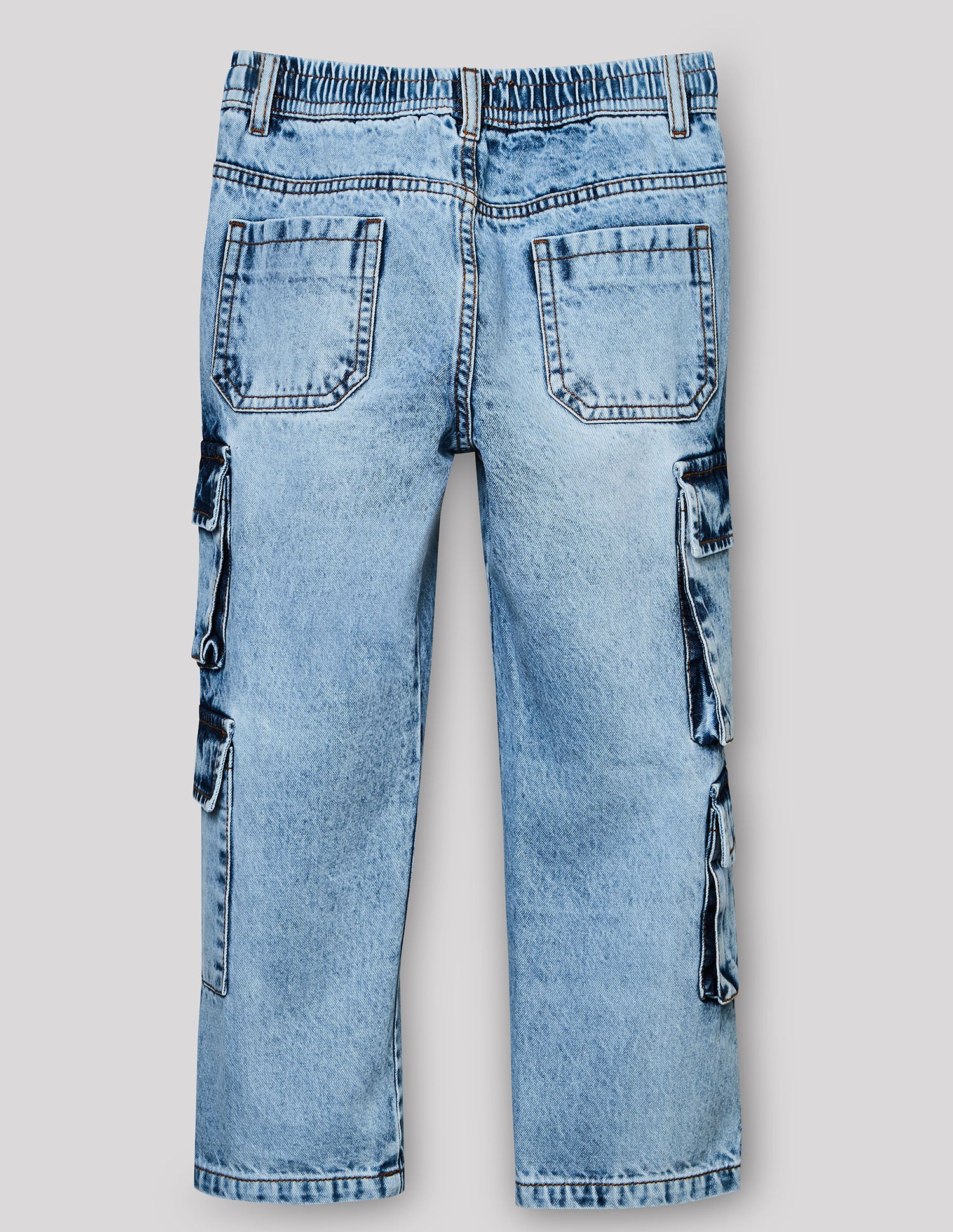 Boys Stone Cotton Baggy Fit Jeans