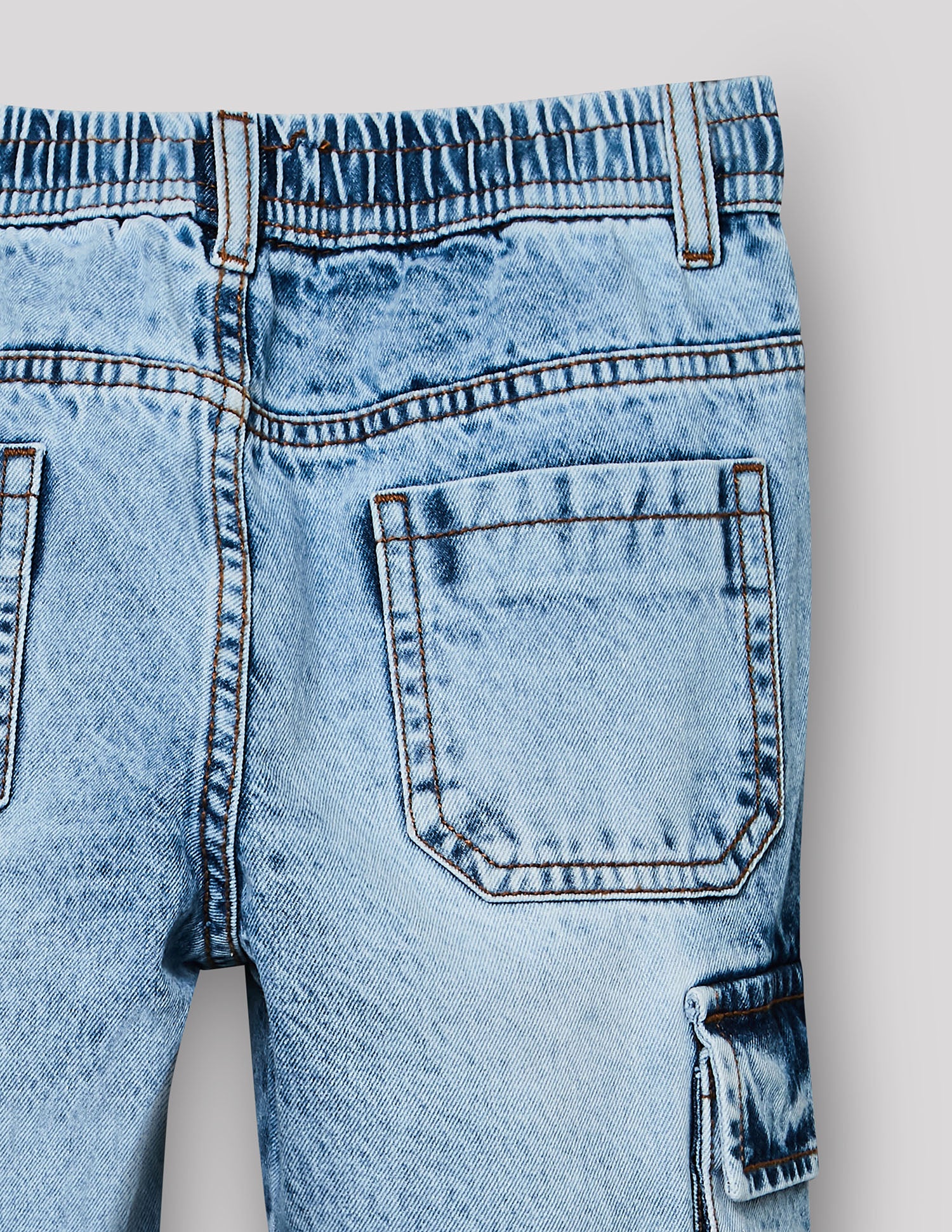 Boys Stone Cotton Baggy Fit Jeans