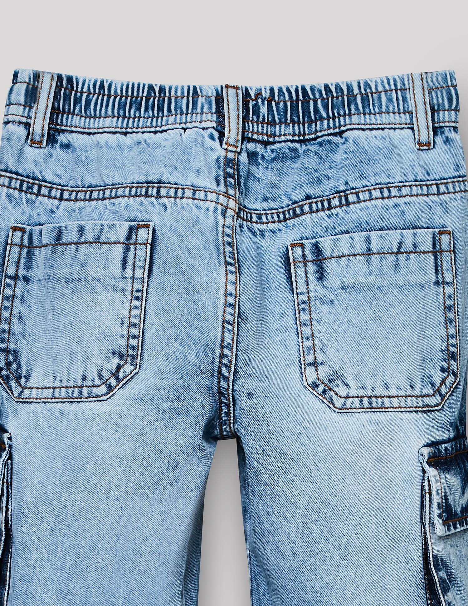 Boys Stone Cotton Baggy Fit Jeans