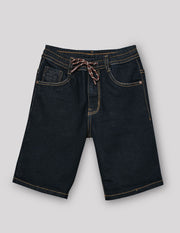 Boys Raw Denim Stretch Bermuda Shorts