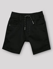 Boys Black Stretch Denim Bermuda Shorts
