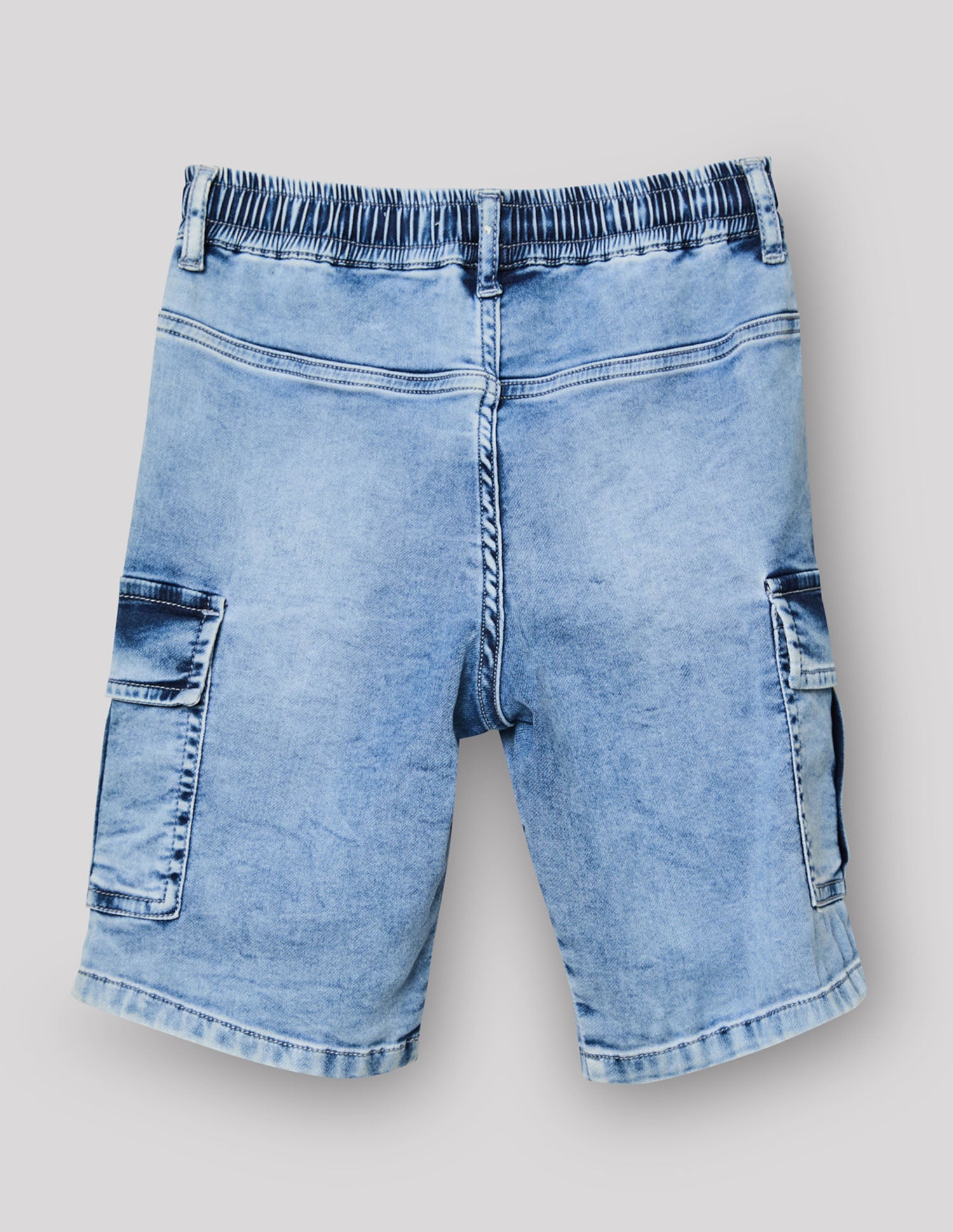 Boys Stone Stretch Denim Bermuda Shorts