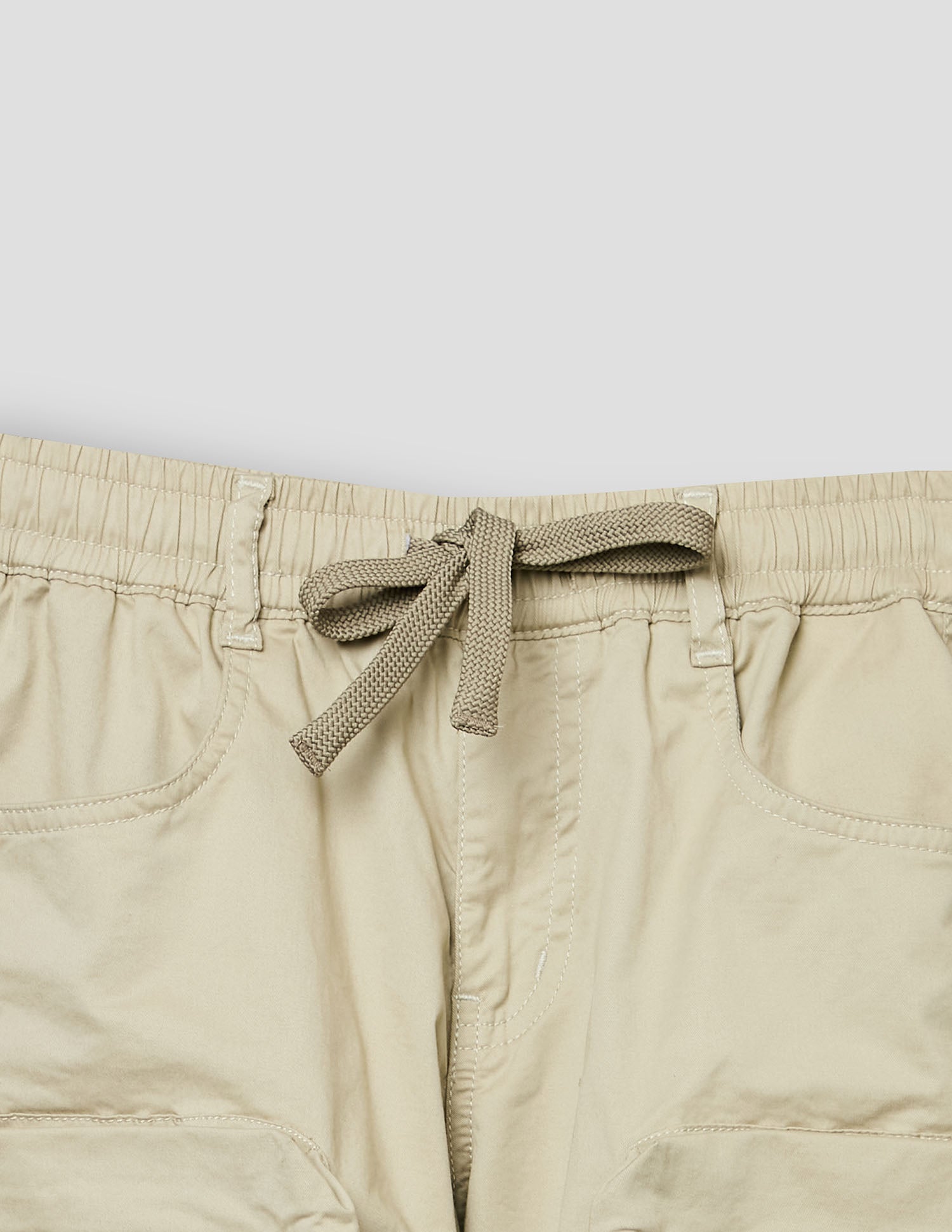 Boys Fawn Cotton Stretch Baggy Fit Cargo Pants
