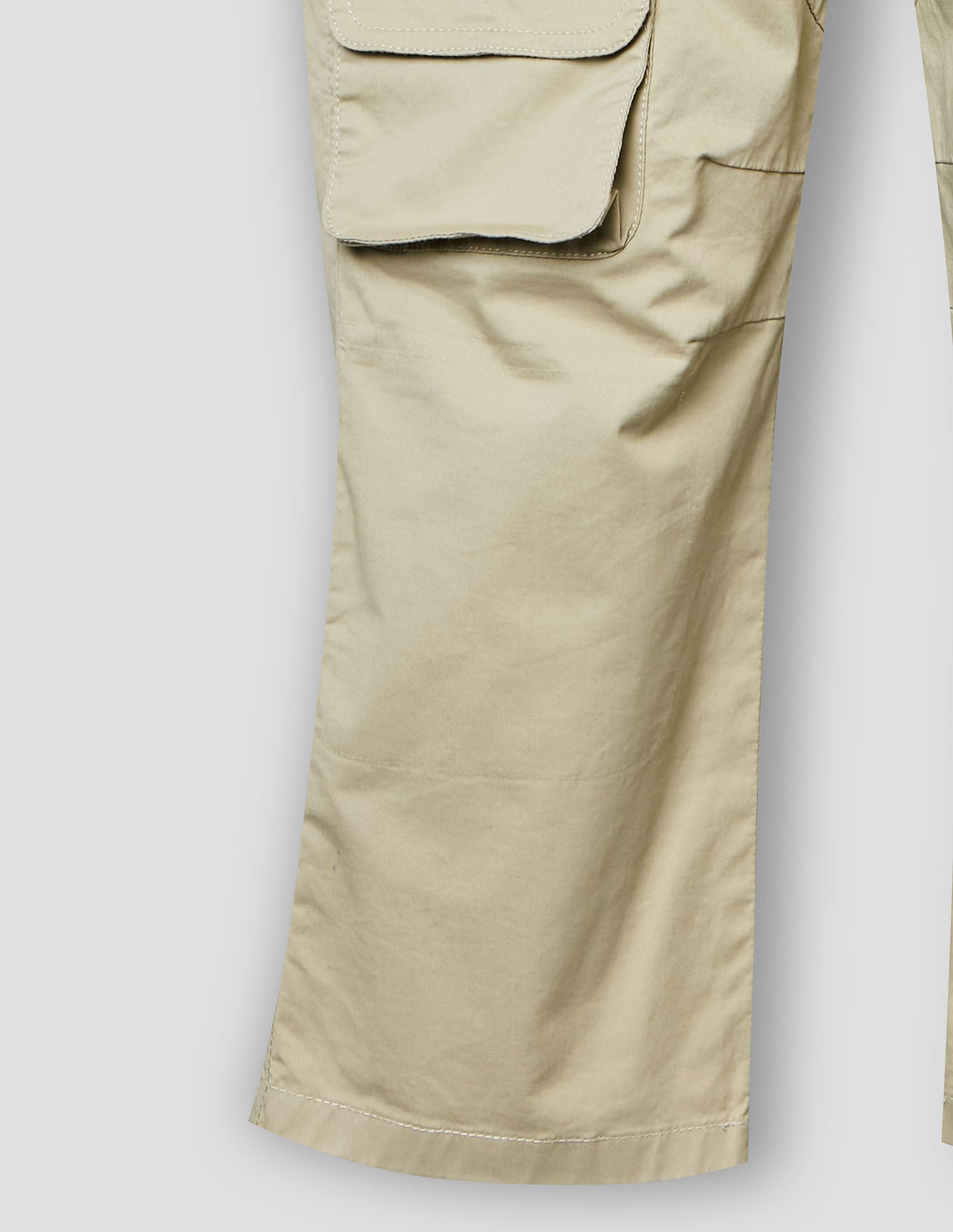Boys Fawn Cotton Stretch Baggy Fit Cargo Pants
