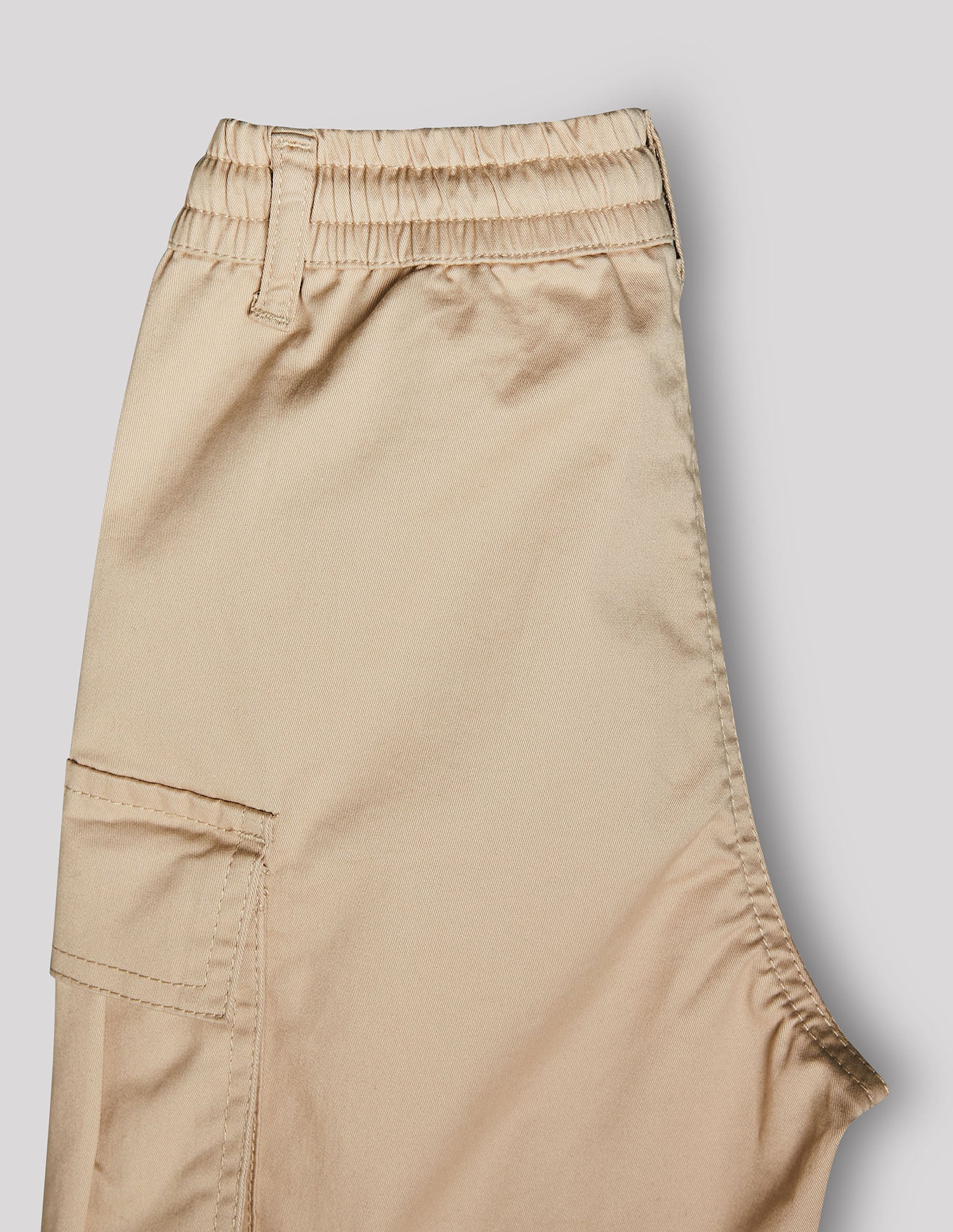 Boys Fawn Cotton Stretch Cargo Bermuda Shorts
