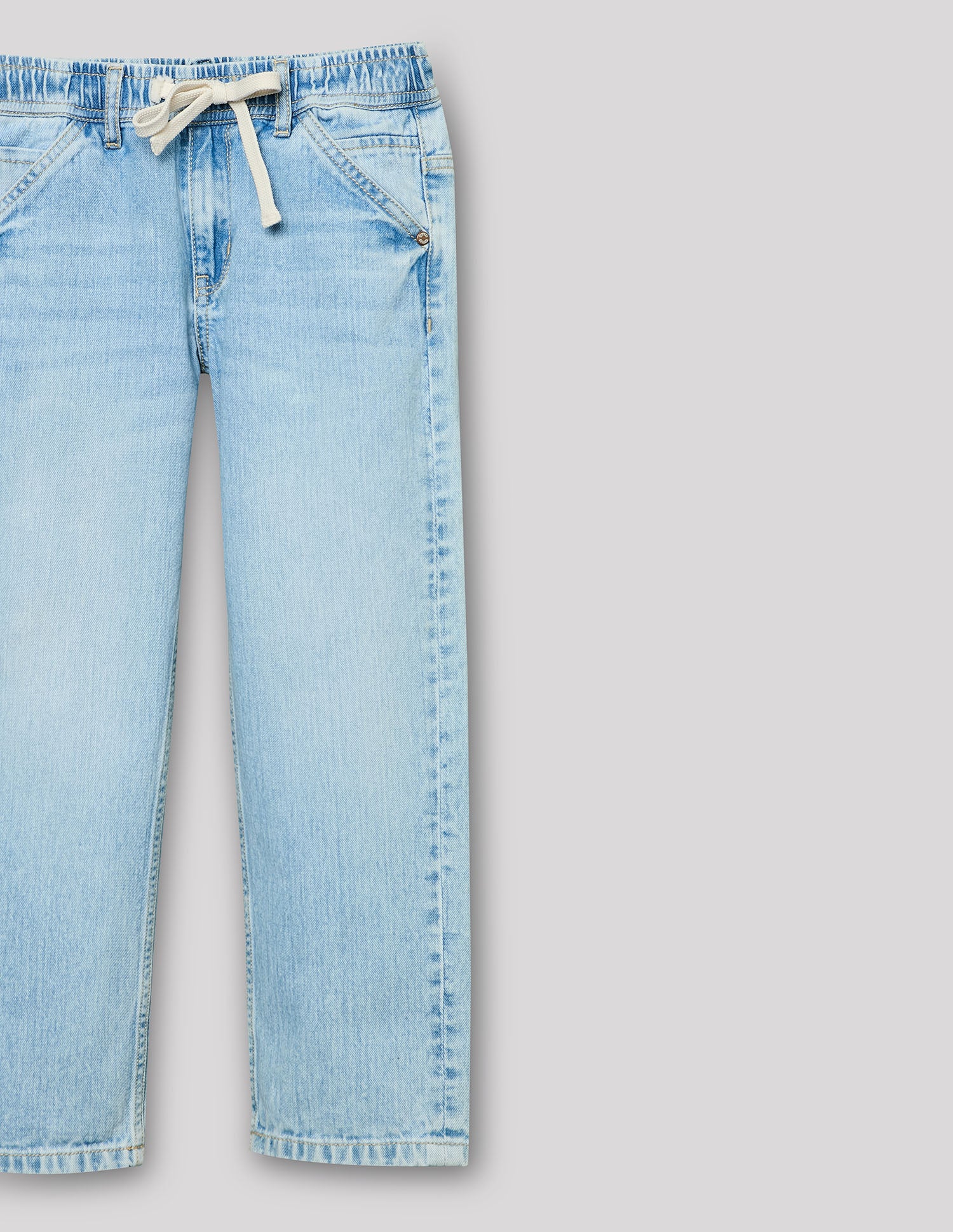 Boys Ice Cotton Denim Jogger Straight Fit Jeans