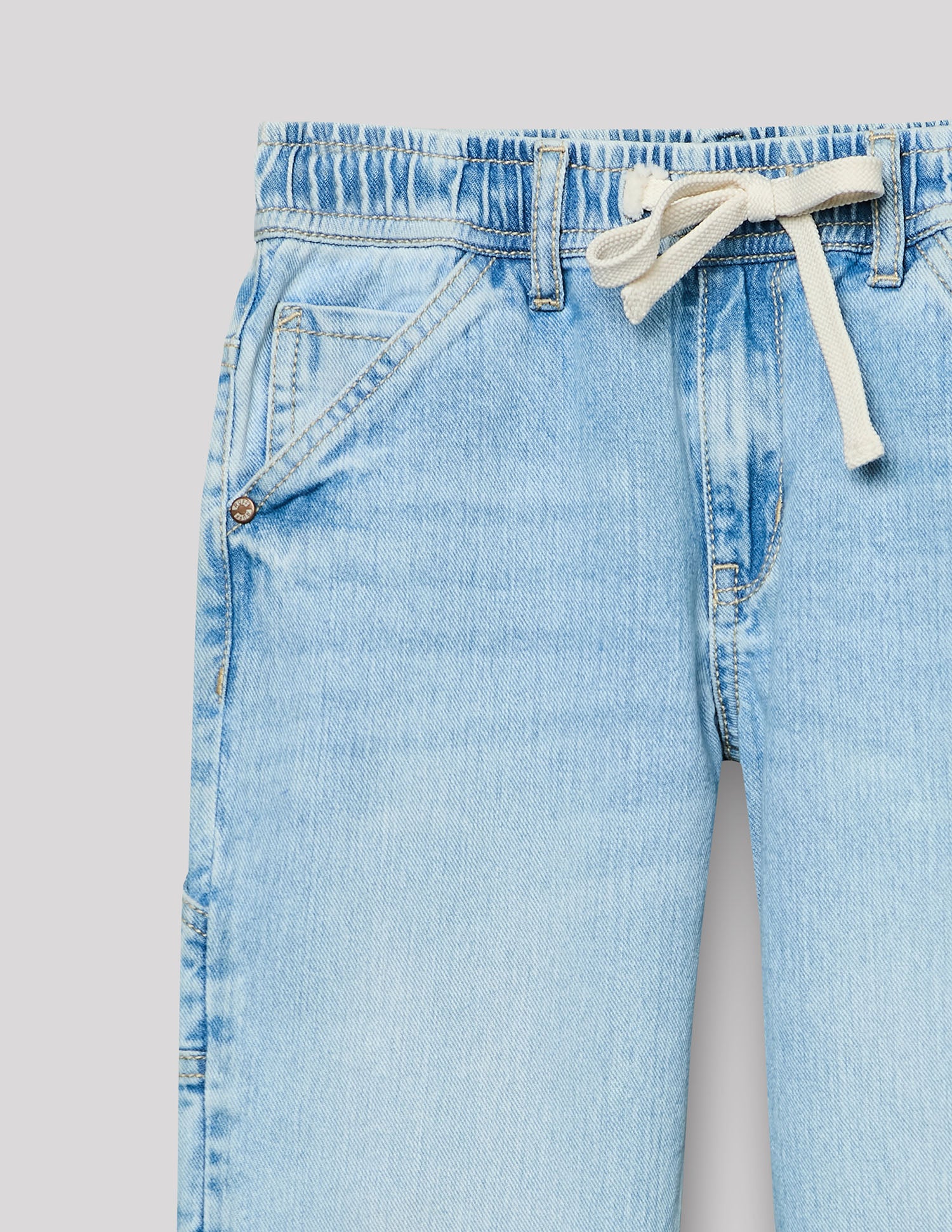 Boys Ice Cotton Denim Jogger Straight Fit Jeans