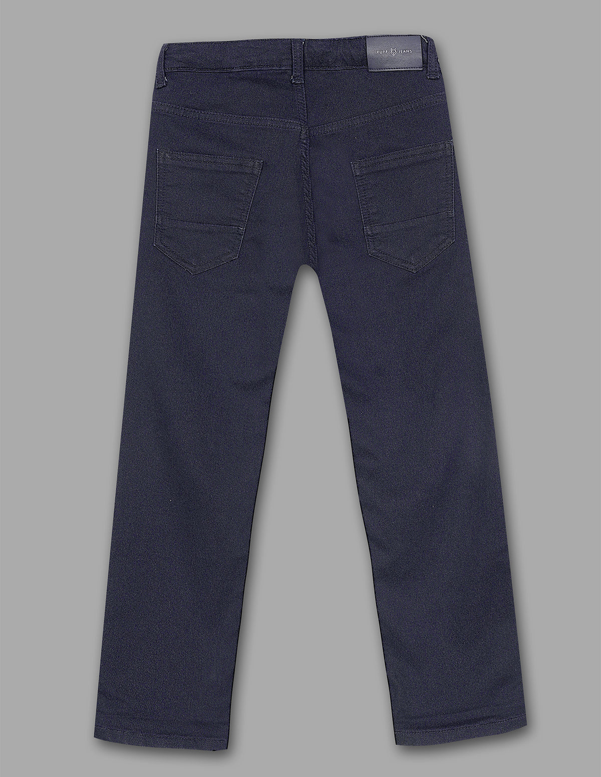 Boys Raw Cotton Blend Straight Fit Jeans