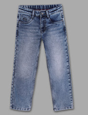 Boys Stone Cotton Blend Straight Fit Jeans