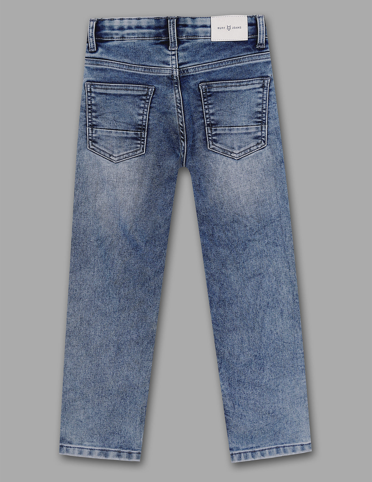 Boys Stone Cotton Blend Straight Fit Jeans