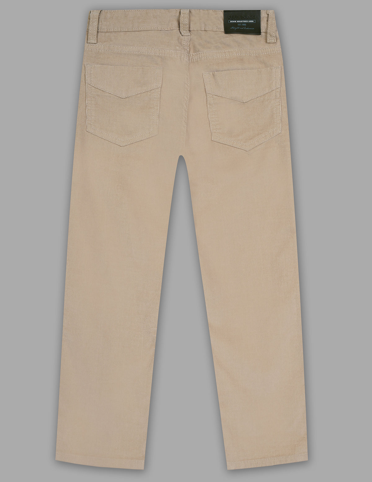Boys Fawn Cotton Corduroy Straight Fit Trousers