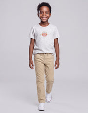 Boys Fawn Cotton Corduroy Straight Fit Trousers