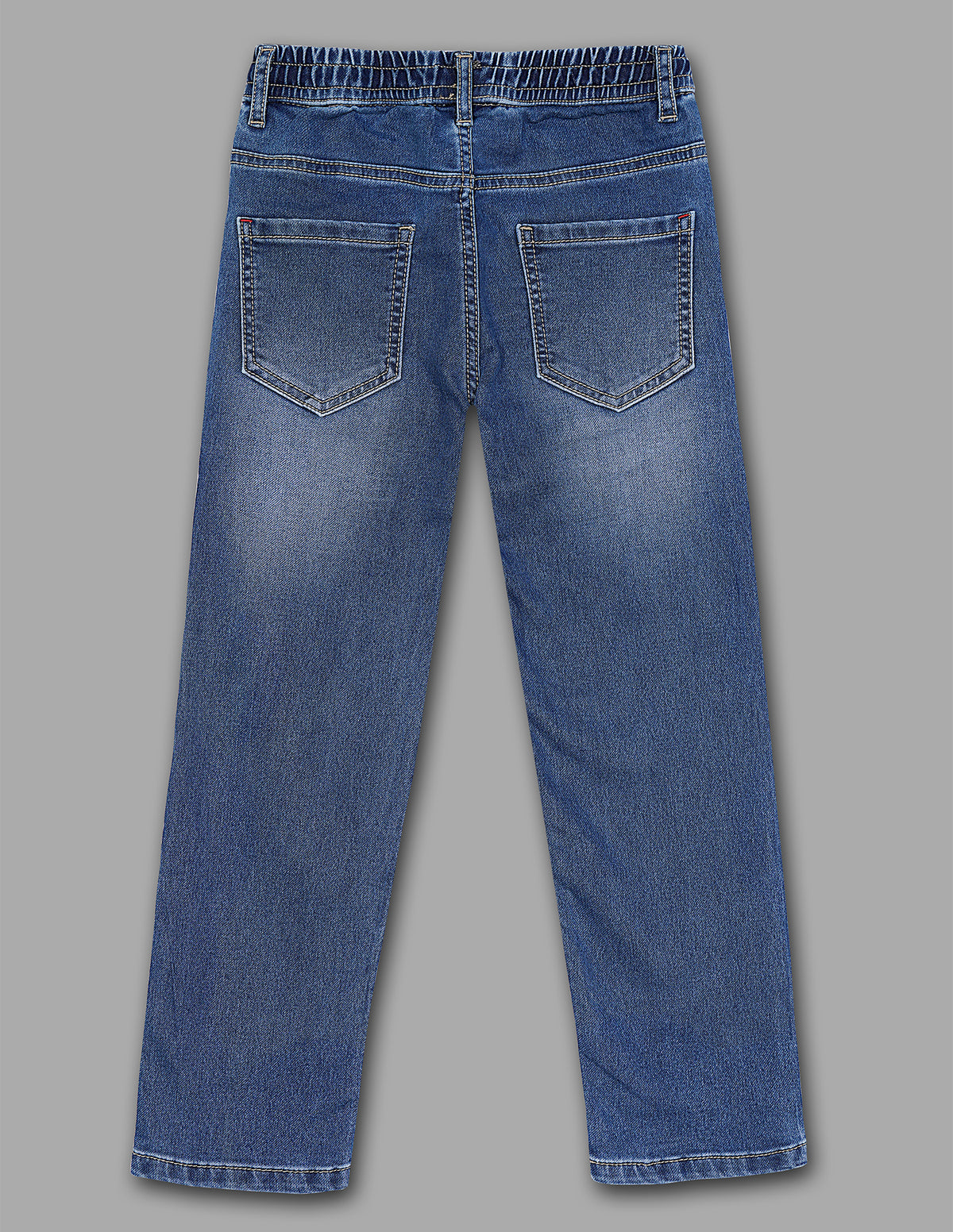 Boys Denim X Cotton Blend Jog Straight Fit Jeans