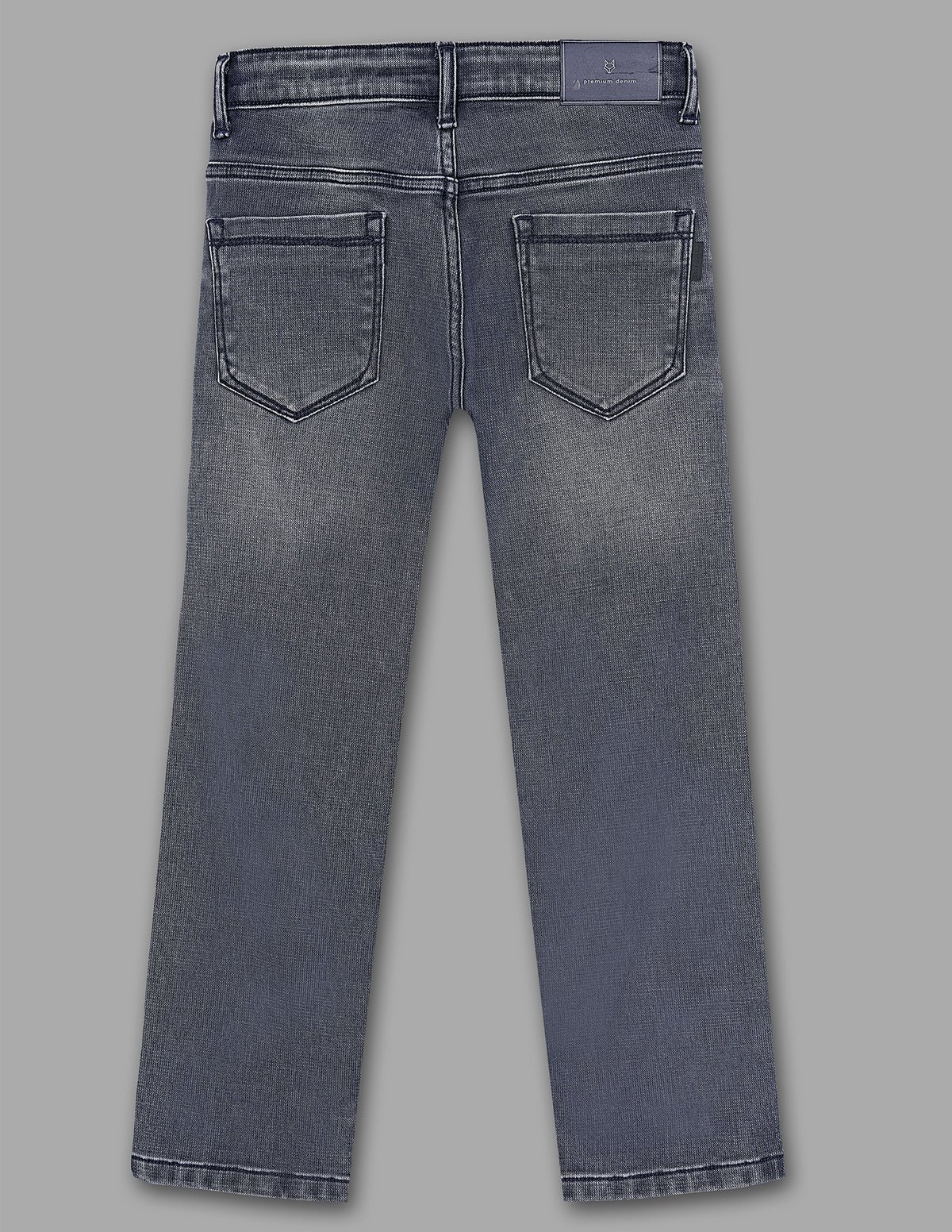Boys G Blue Cotton Stretch Straight Fit Jeans