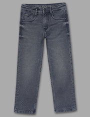 Boys G Blue Cotton Stretch Straight Fit Jeans