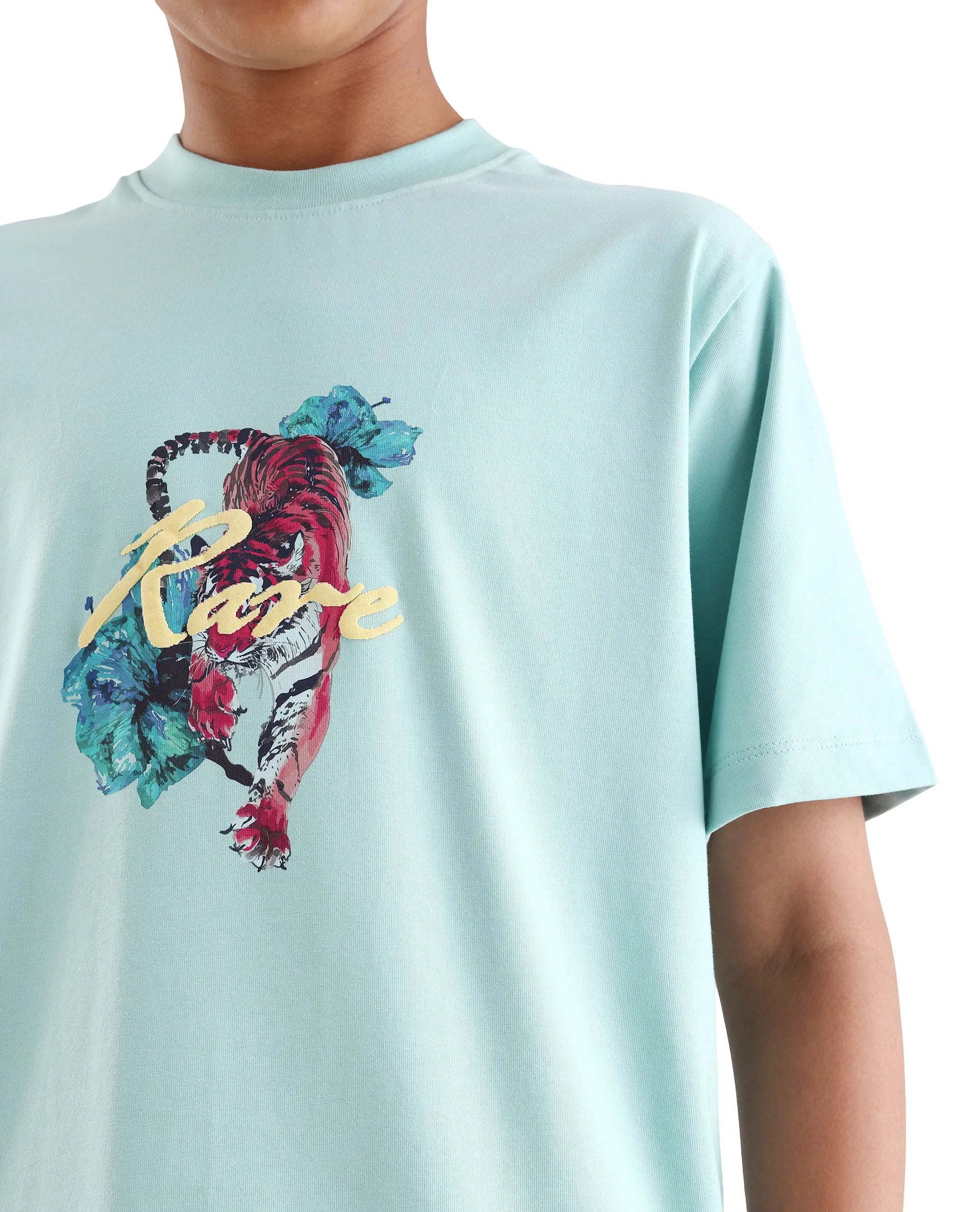 Rare Ones Boys Dusky Blue Digital Print Regular Fit T-Shirt