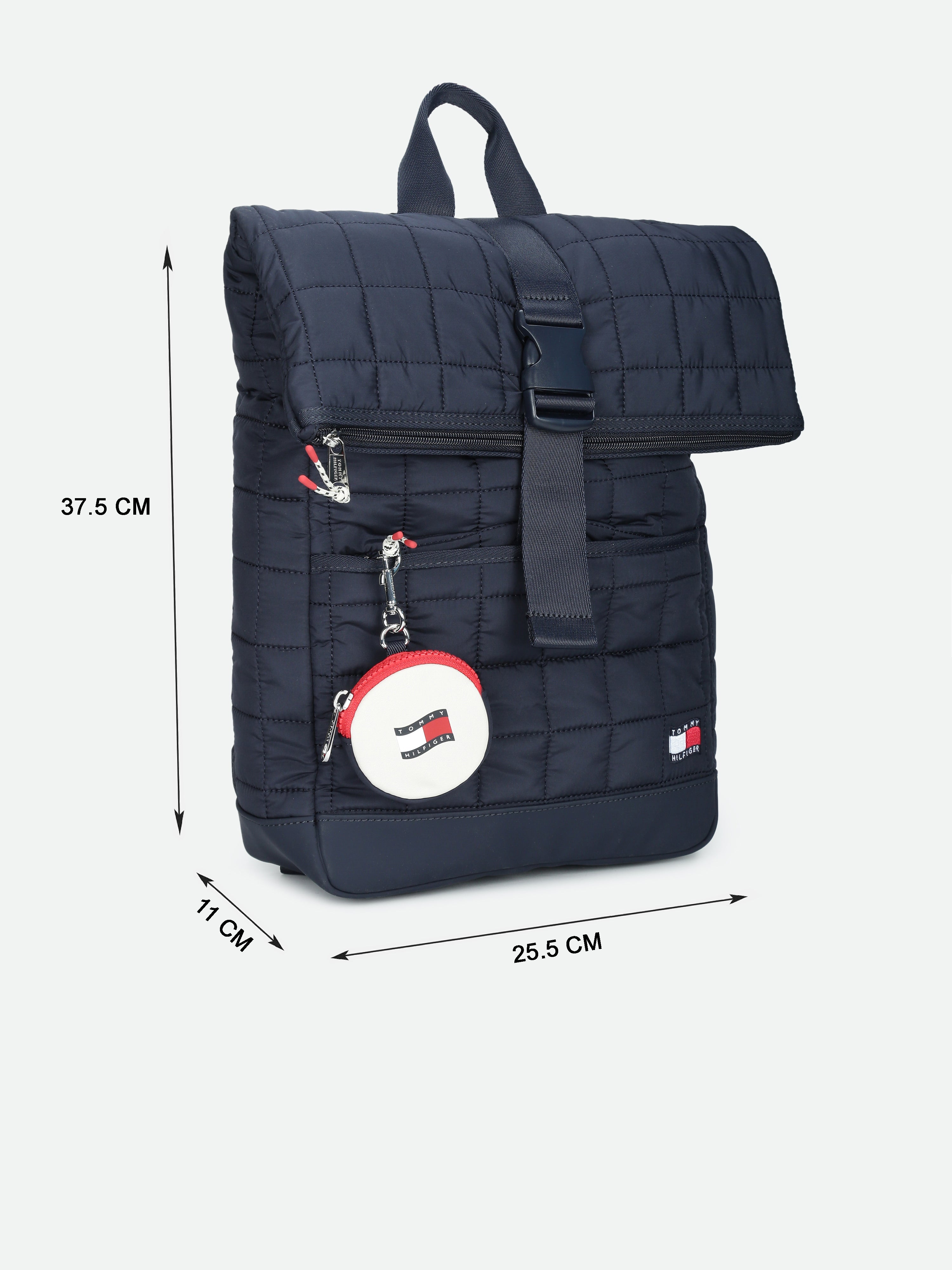 Kids Blue Quilted Polyester Blend Casual Bag