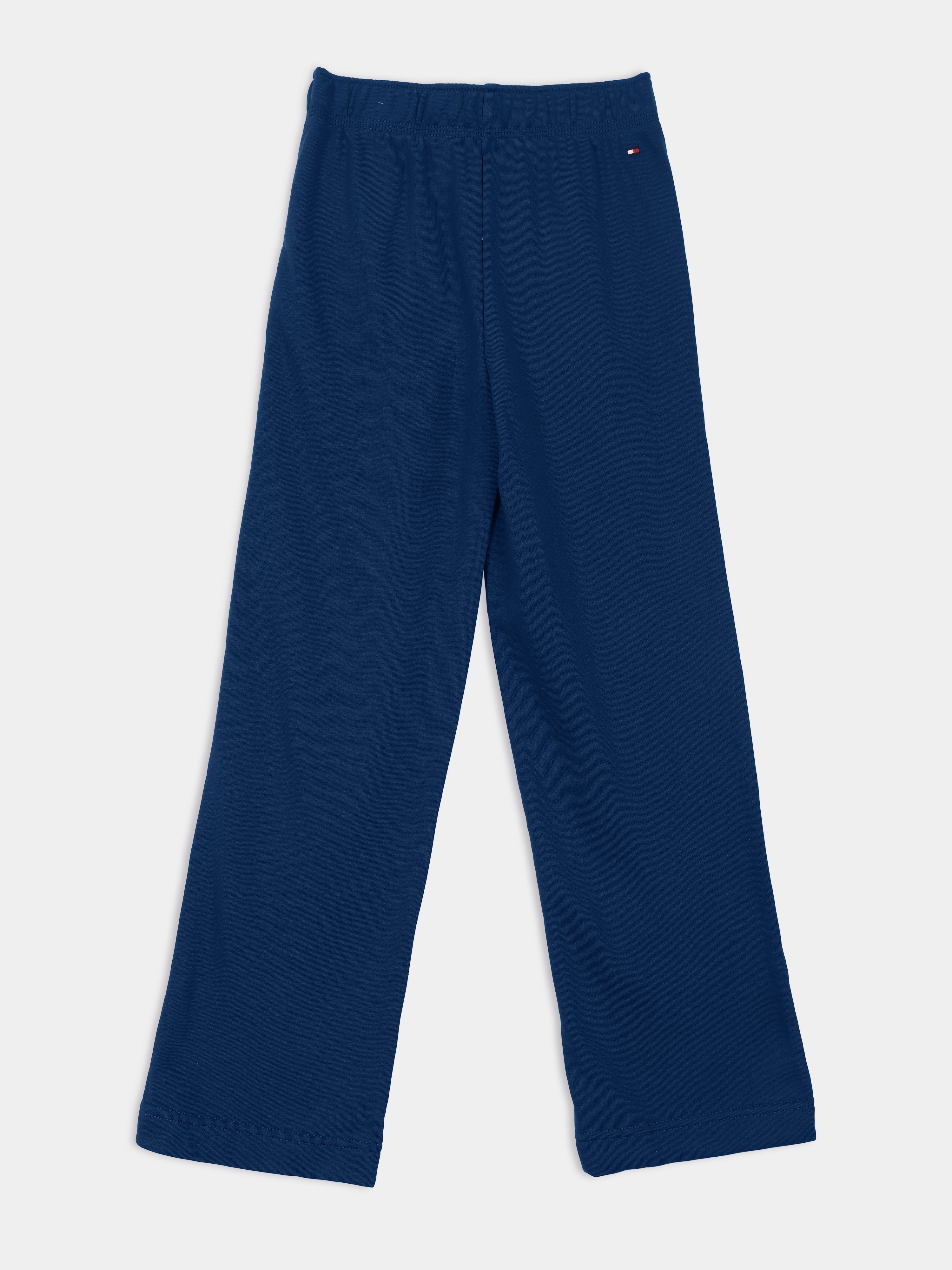 Girls Blue Cotton Blend Casual Drawstring Bottom