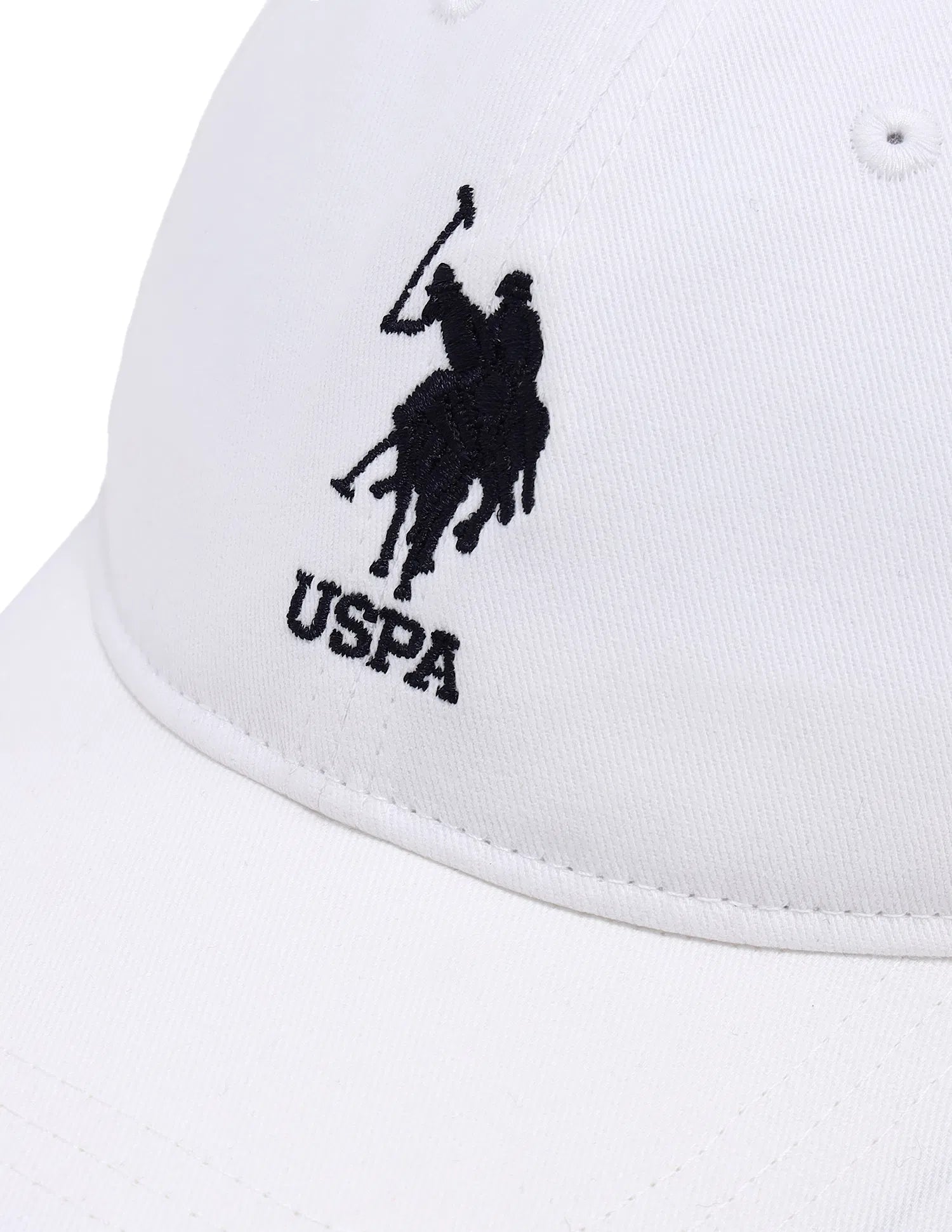Boys White Cotton Brand Embroidered Twill Cap