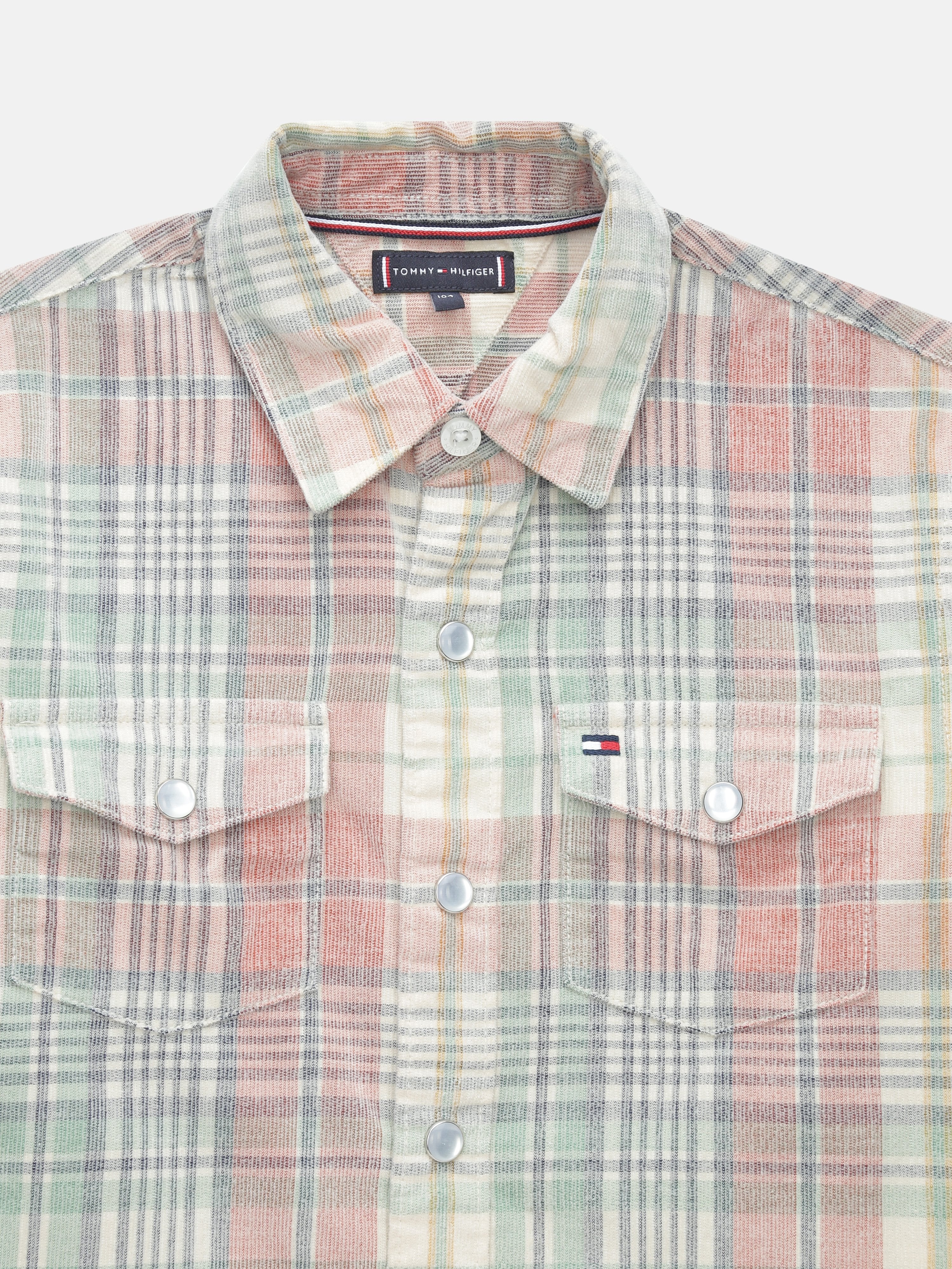 Boys Pink Checked Regular Fit Cotton Shirt