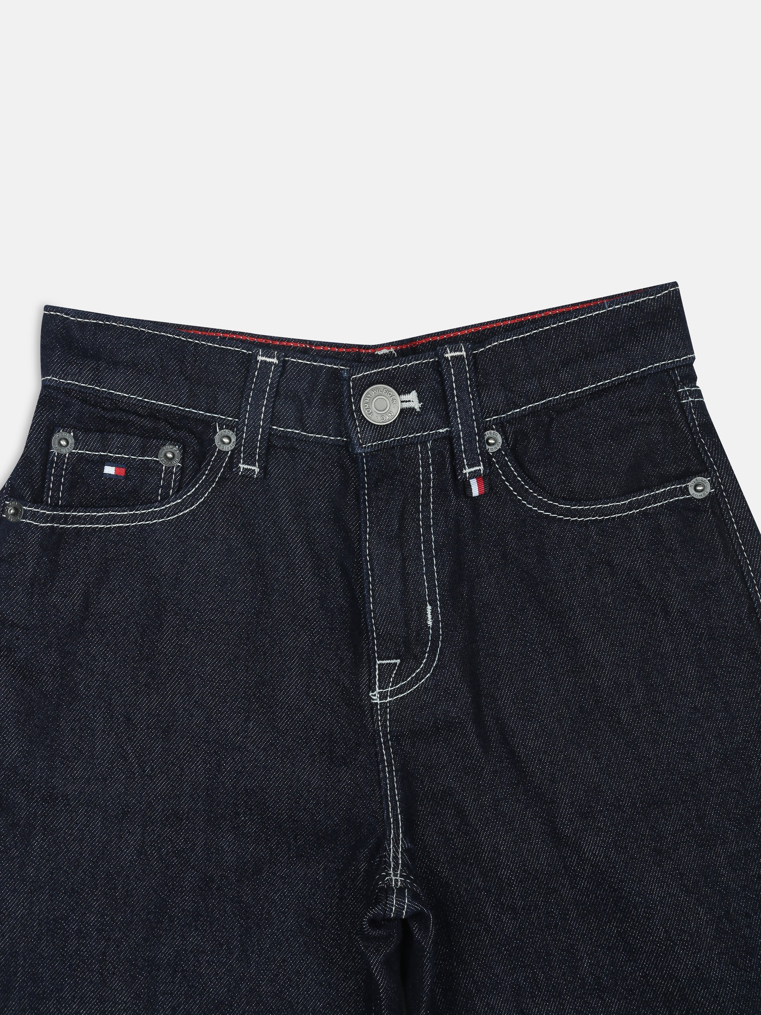 Girls Dark Blue Relaxed Fit Lyocell Blend Pants